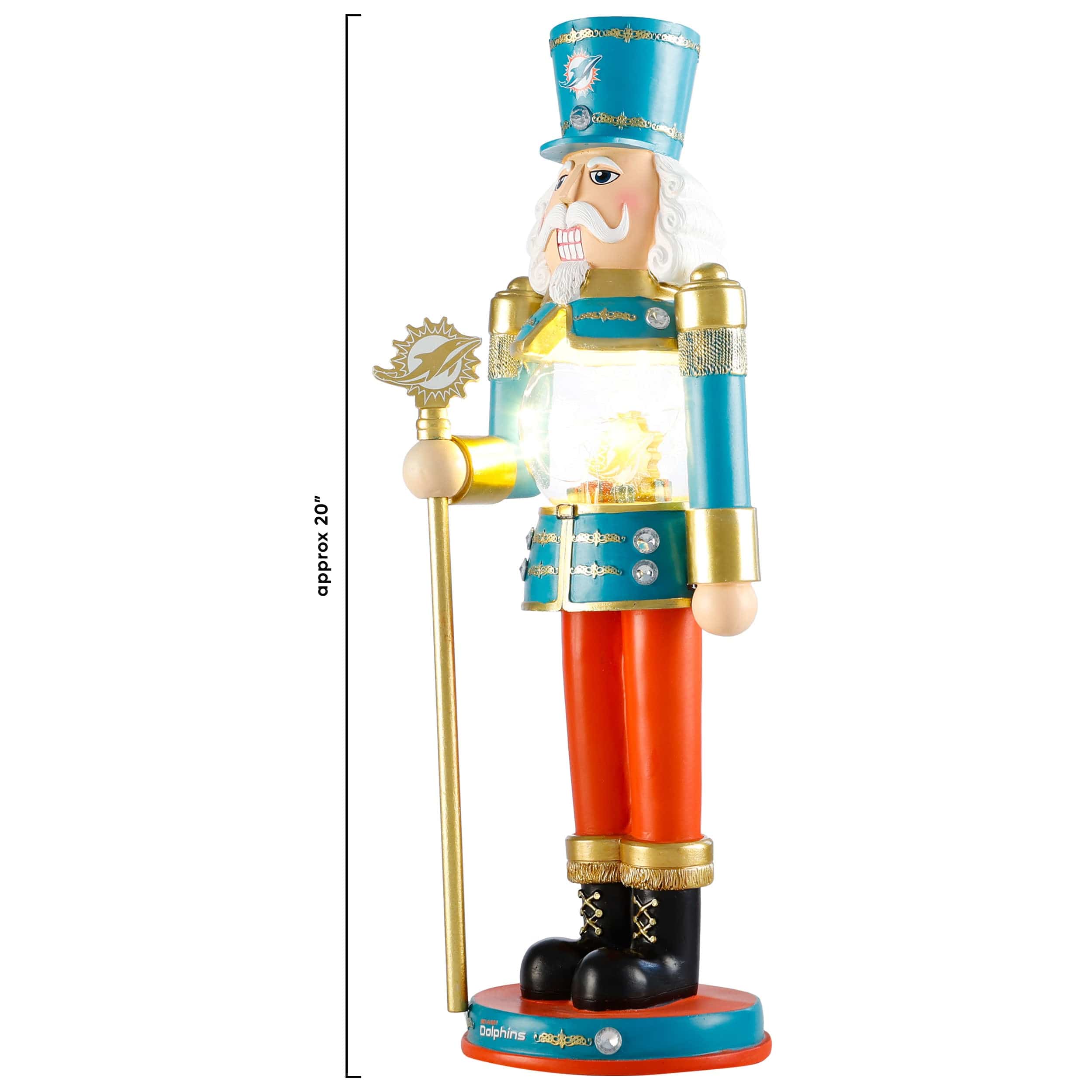 Miami Dolphins NFL Light Up Nutcracker - Image 3