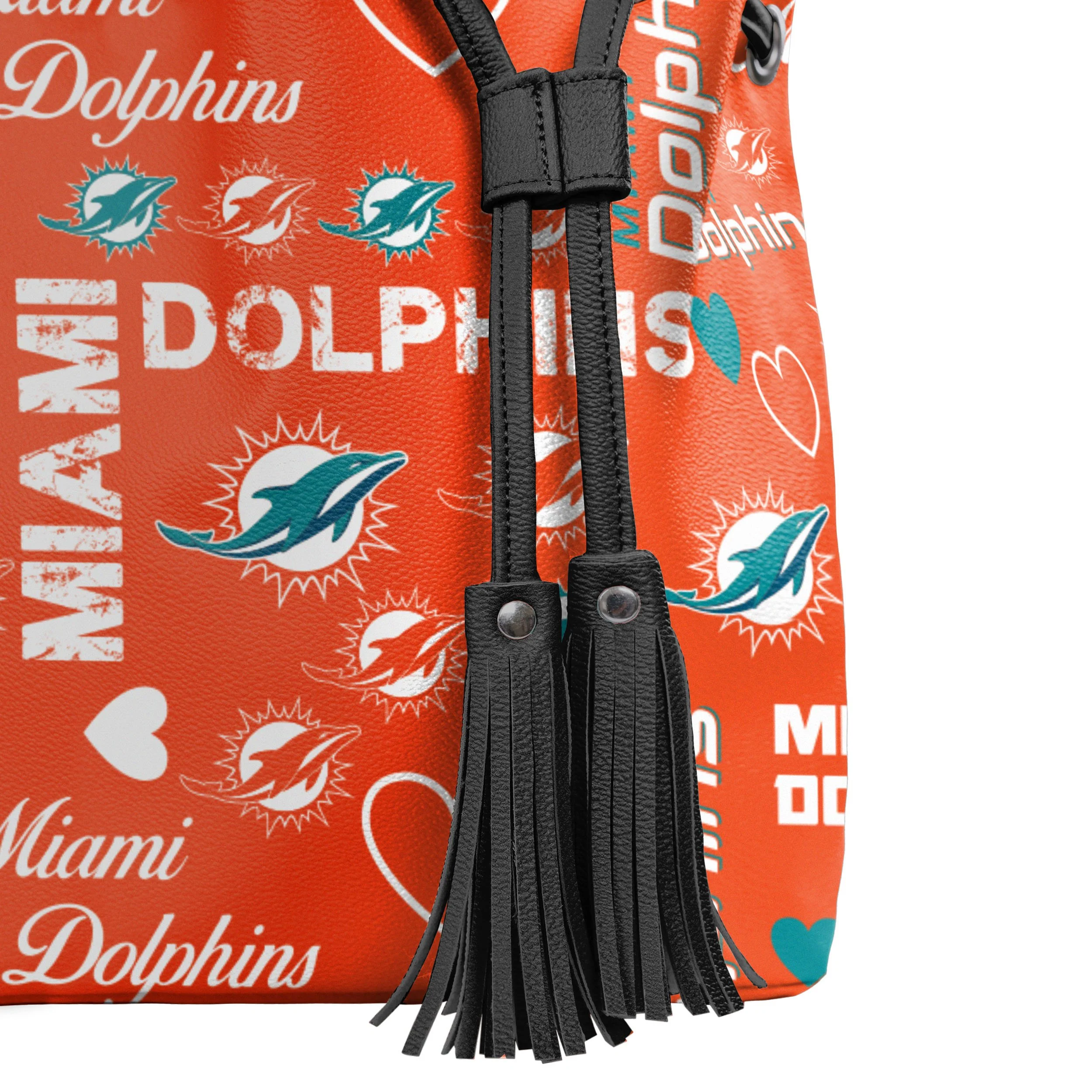 Miami Dolphins NFL Logo Love Cinch Purse - Image 4