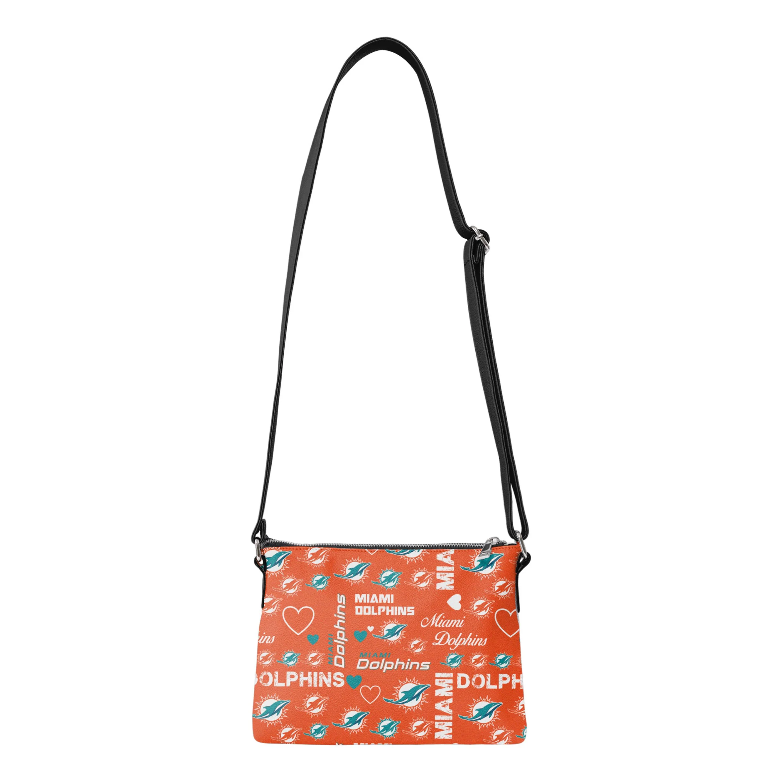 Miami Dolphins NFL Logo Love Crossbody Purse - Image 5