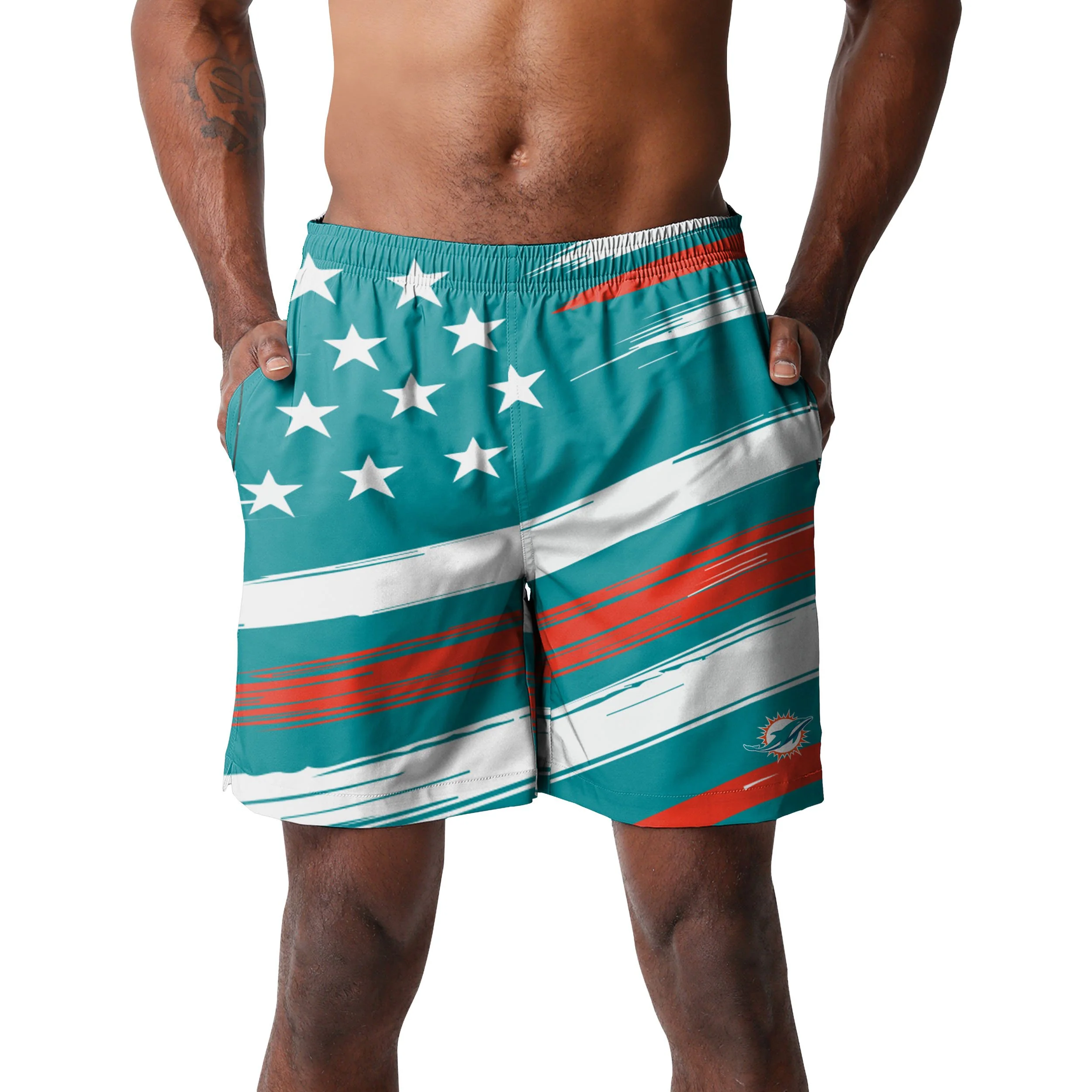 Miami Dolphins NFL Mens Americana Swimming Trunks - Image 2