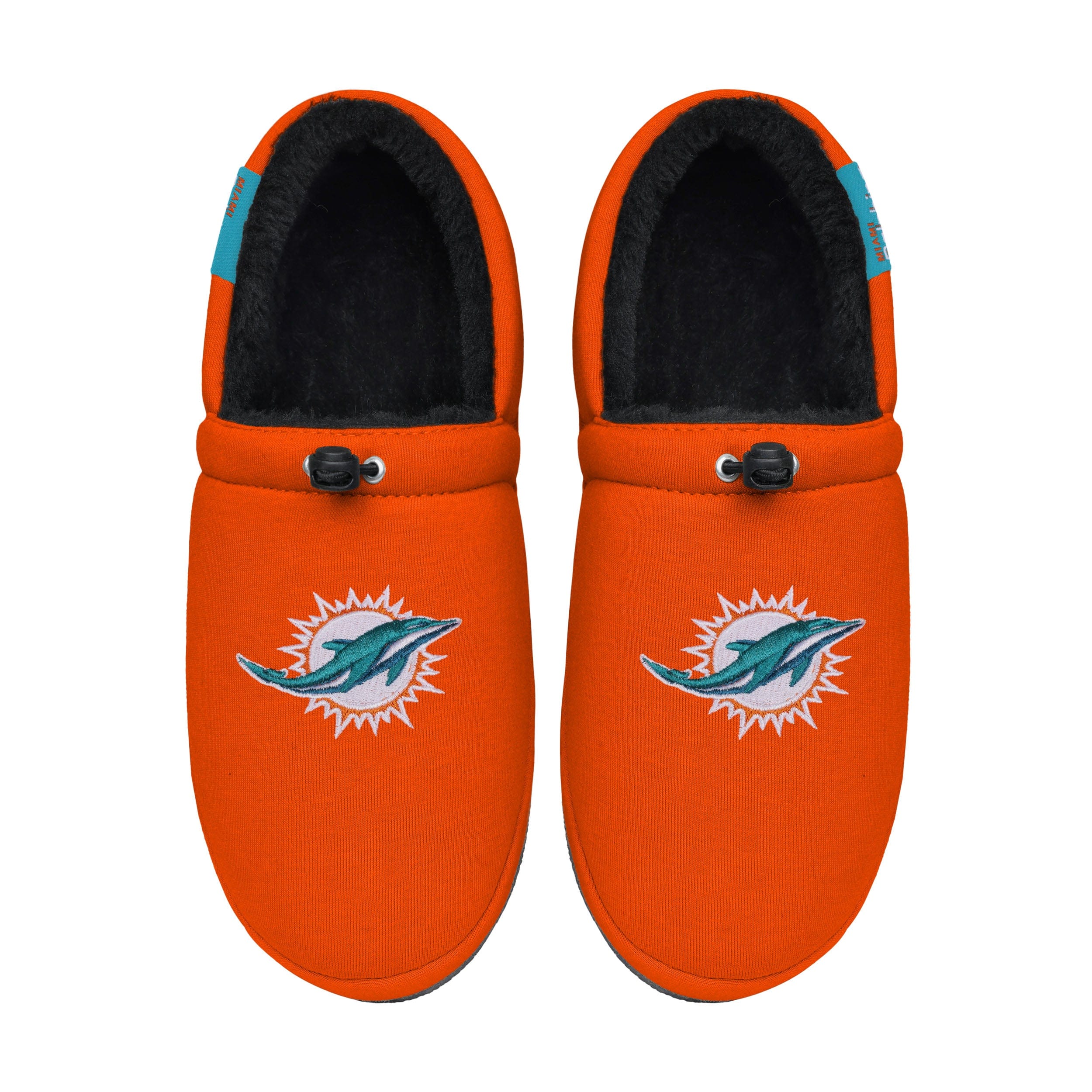 Miami Dolphins NFL Mens Big Logo Athletic Moccasin Slippers - Image 4