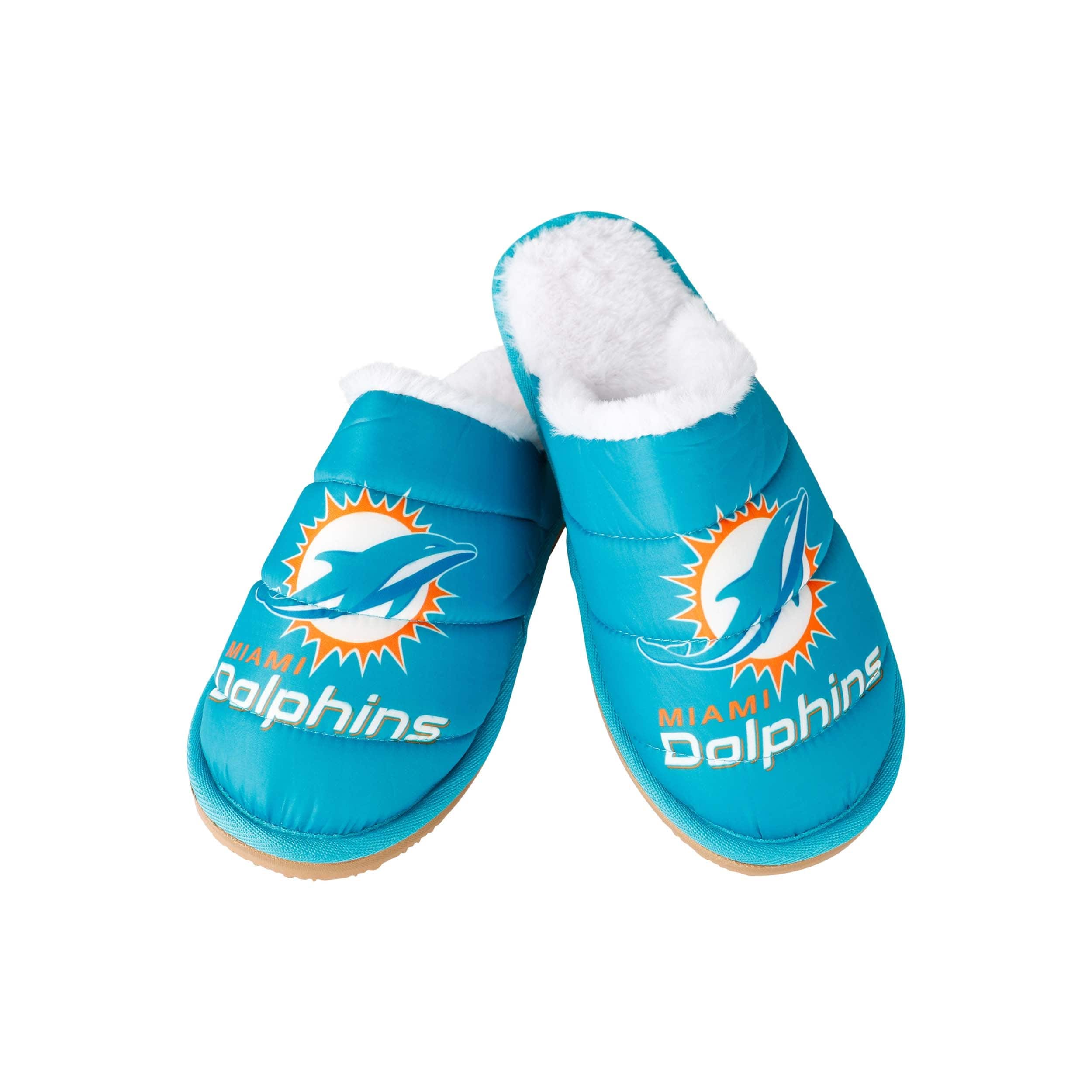 Miami Dolphins NFL Mens Big Logo Mule Slipper - Image 3