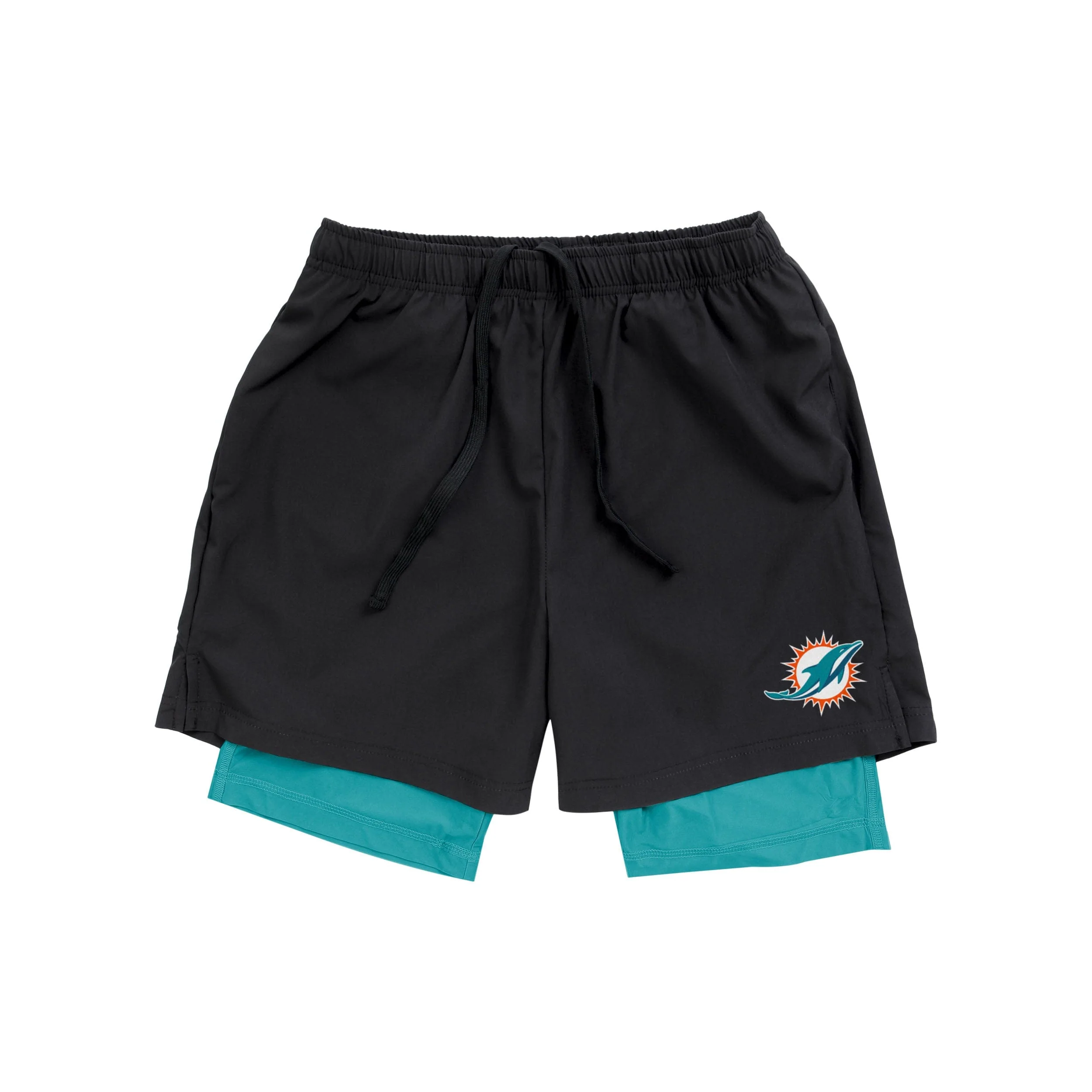 Miami Dolphins NFL Mens Black Team Color Lining Shorts - Image 4