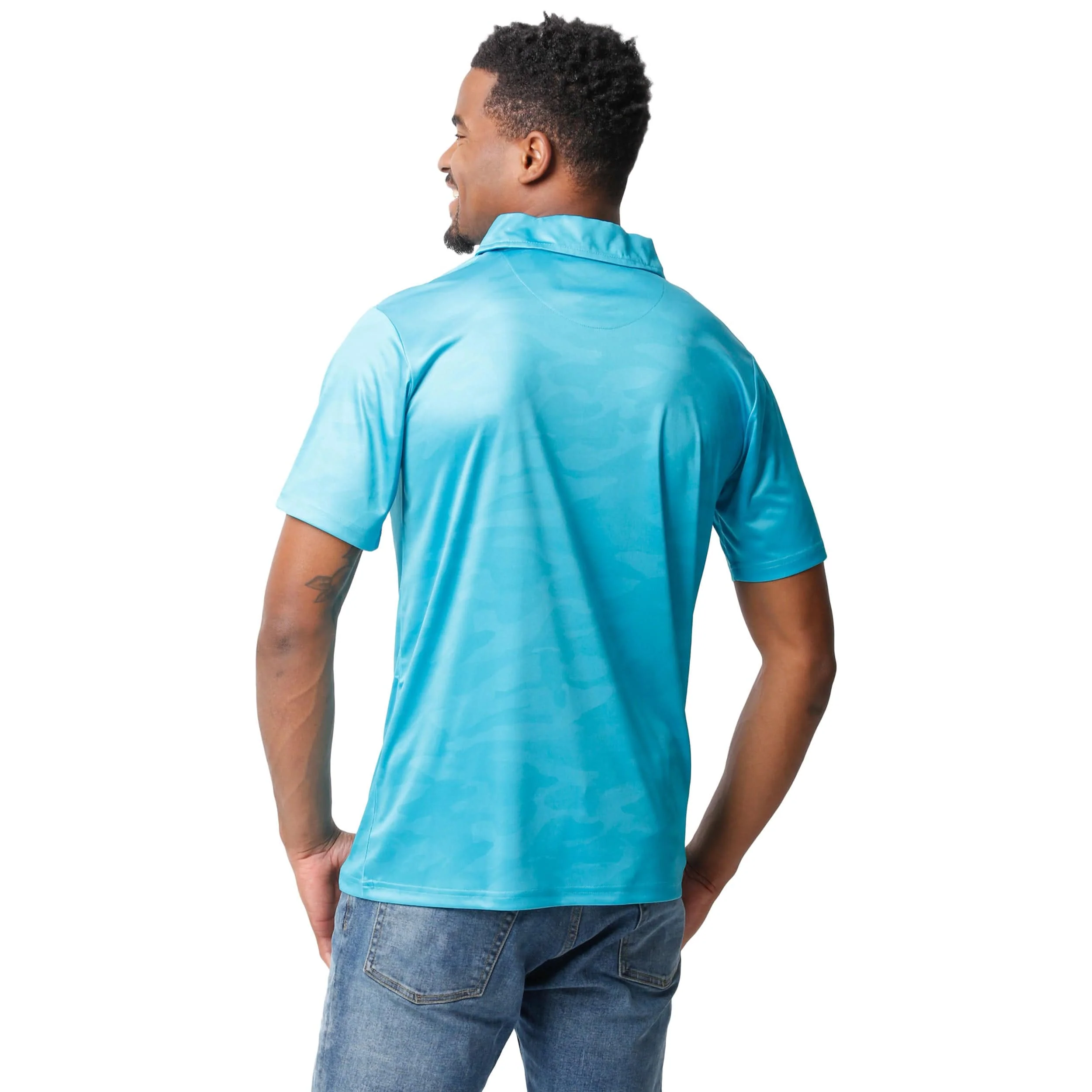 Miami Dolphins NFL Mens Color Camo Polyester Polo - Image 3