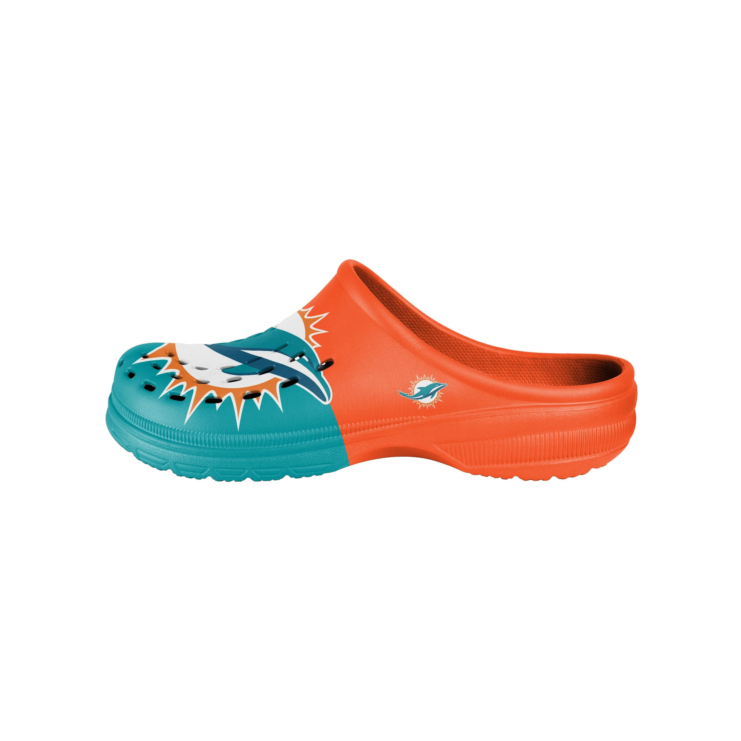 Miami Dolphins NFL Mens Colorblock Big Logo Clog - Image 2