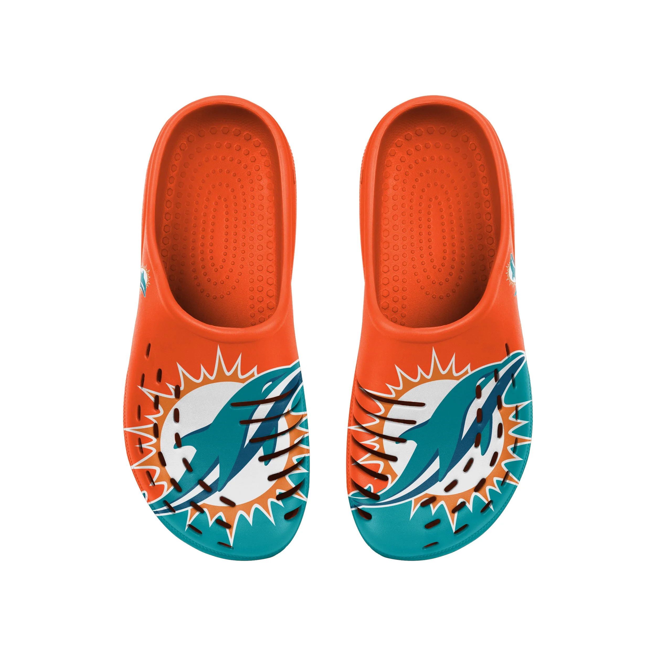 Miami Dolphins NFL Mens Colorblock Big Logo Clog - Image 3