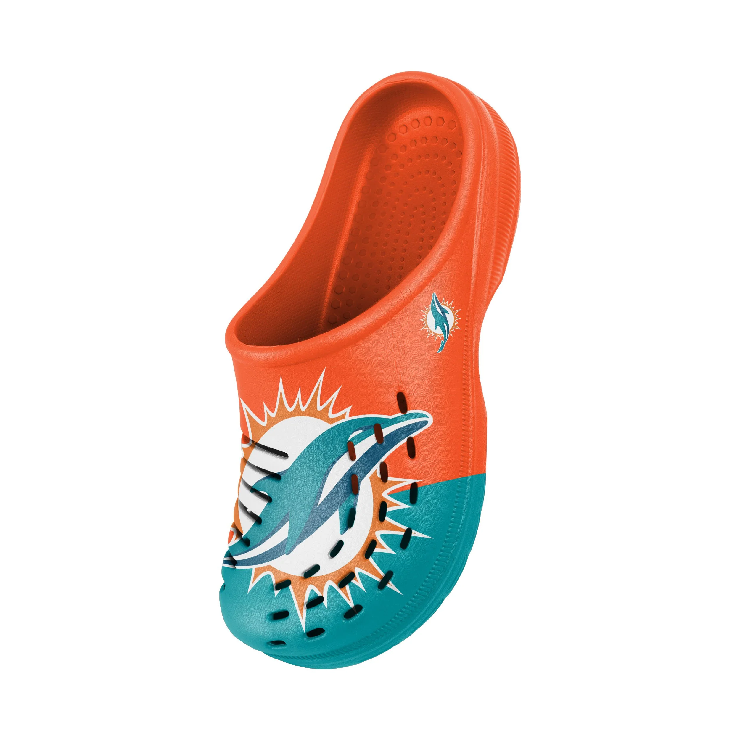 Miami Dolphins NFL Mens Colorblock Big Logo Clog - Image 4