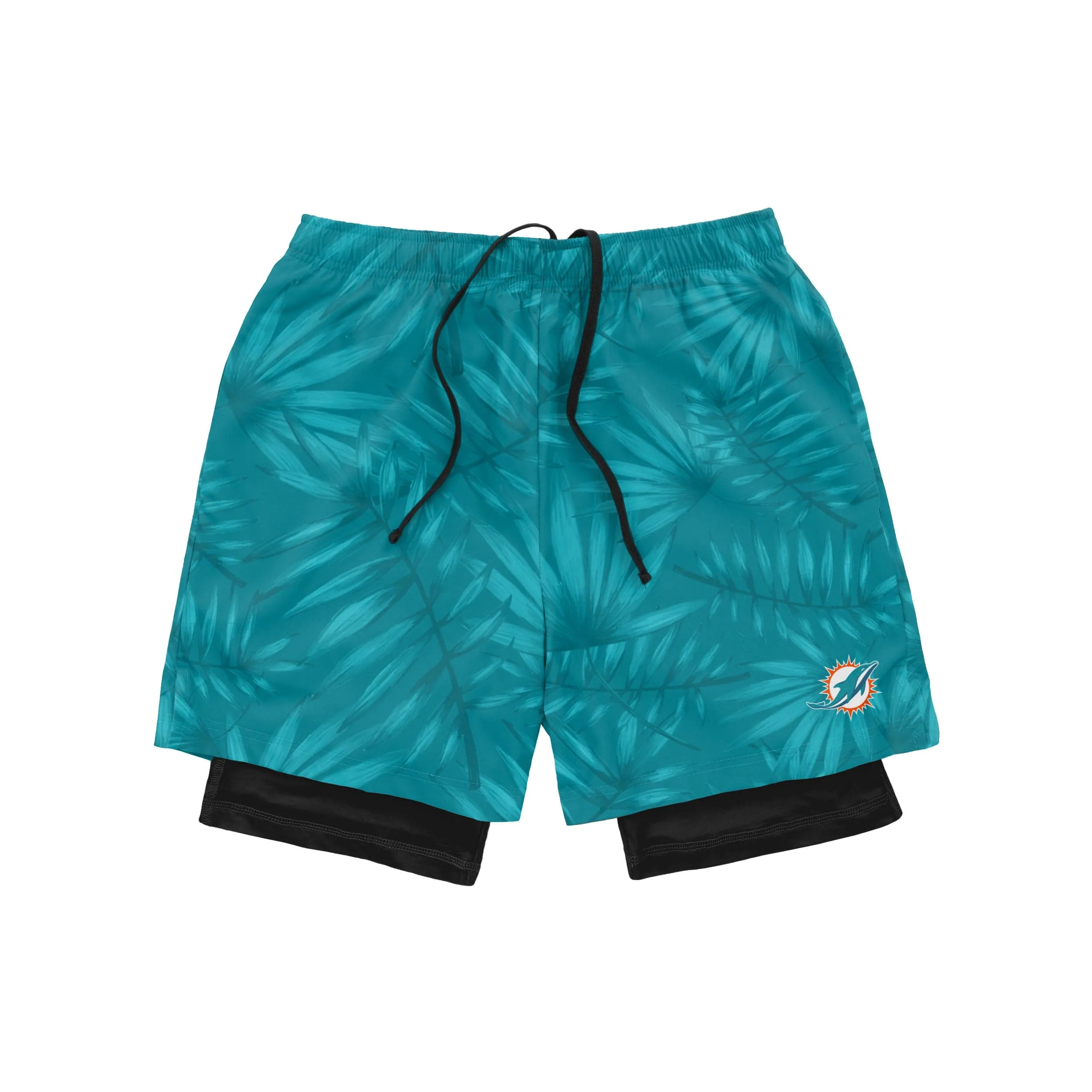 Miami Dolphins NFL Mens Floral Black Liner Shorts - Image 4