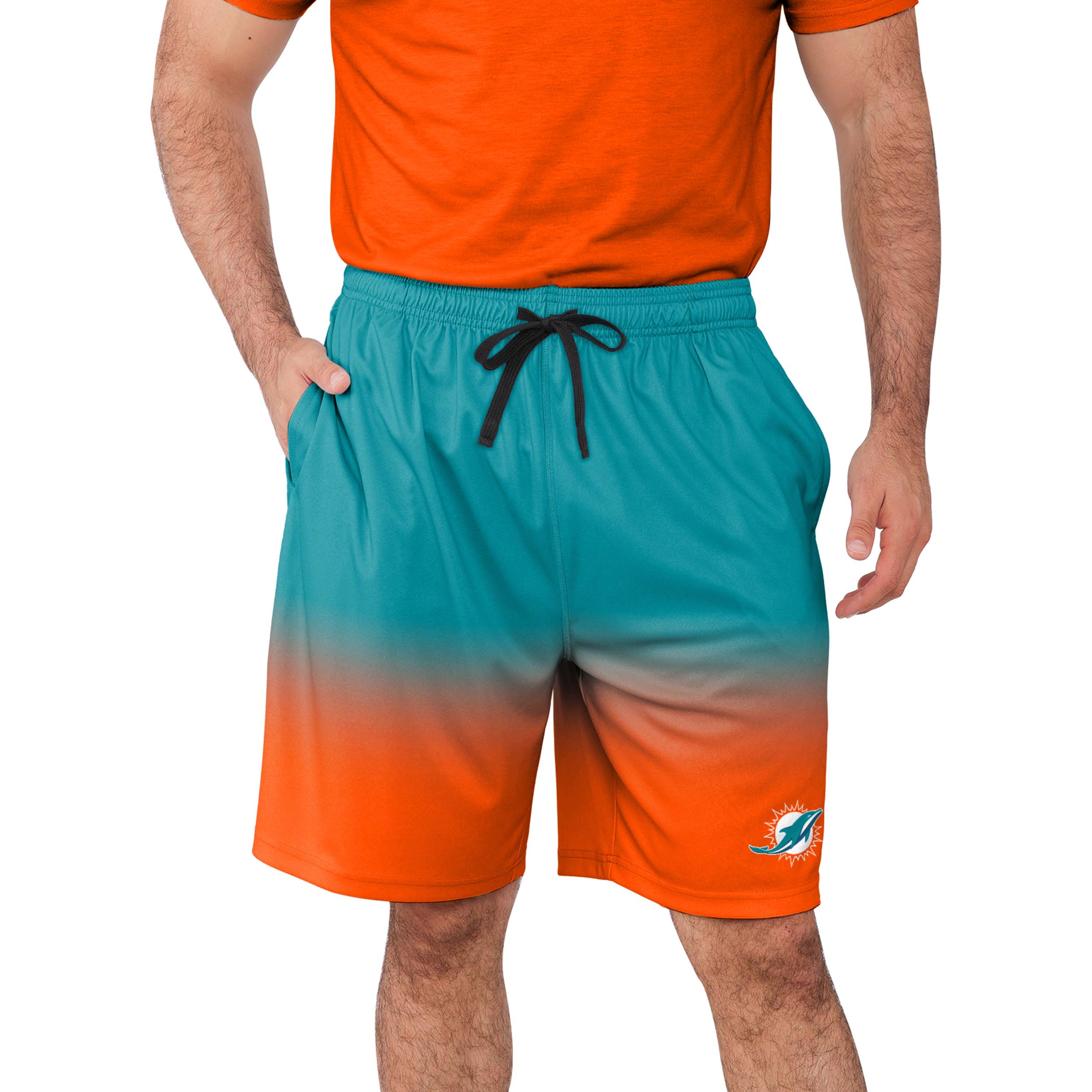 Miami Dolphins NFL Mens Game Ready Gradient Training Shorts - Image 2