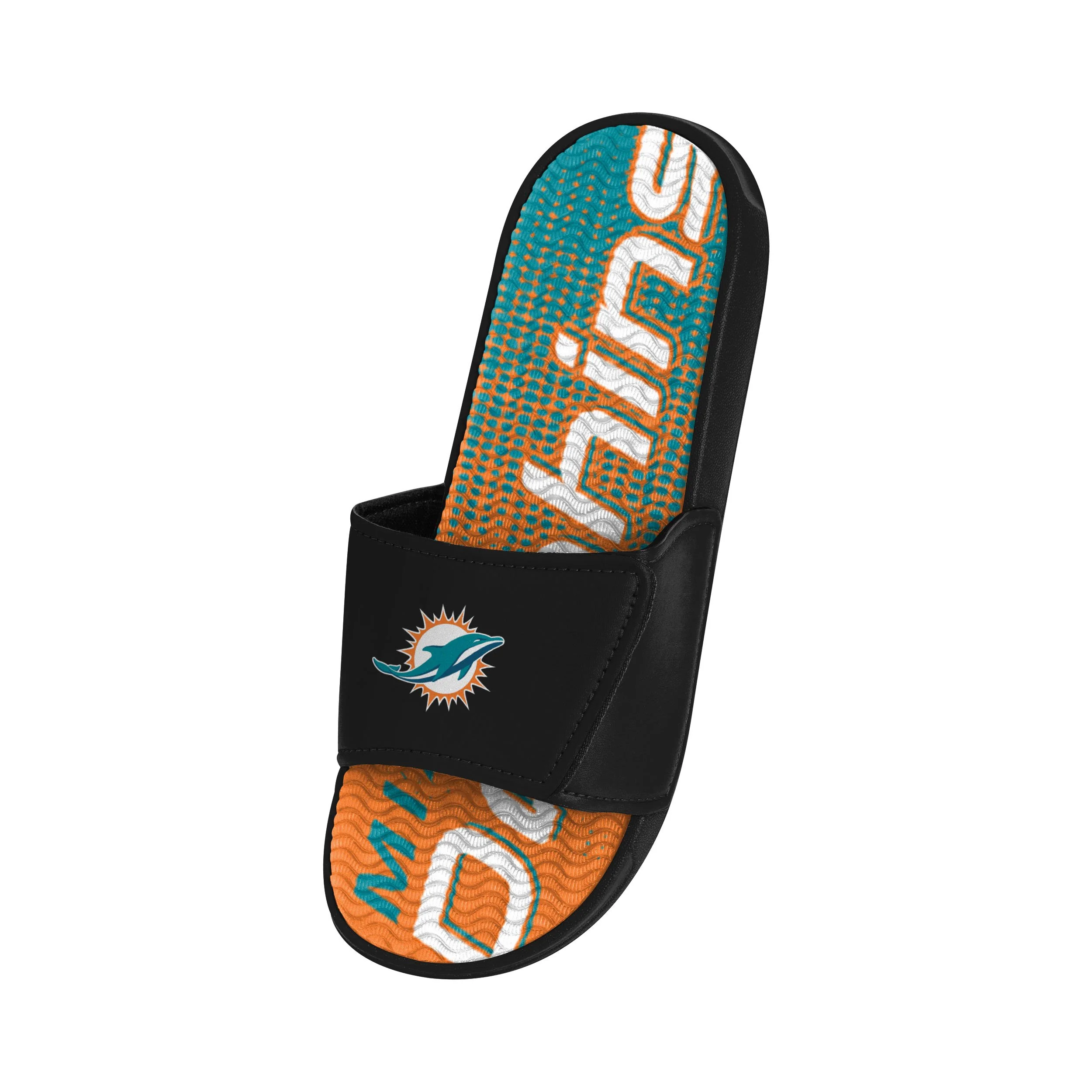 Miami Dolphins NFL Mens Gradient Wordmark Gel Slide - Image 3