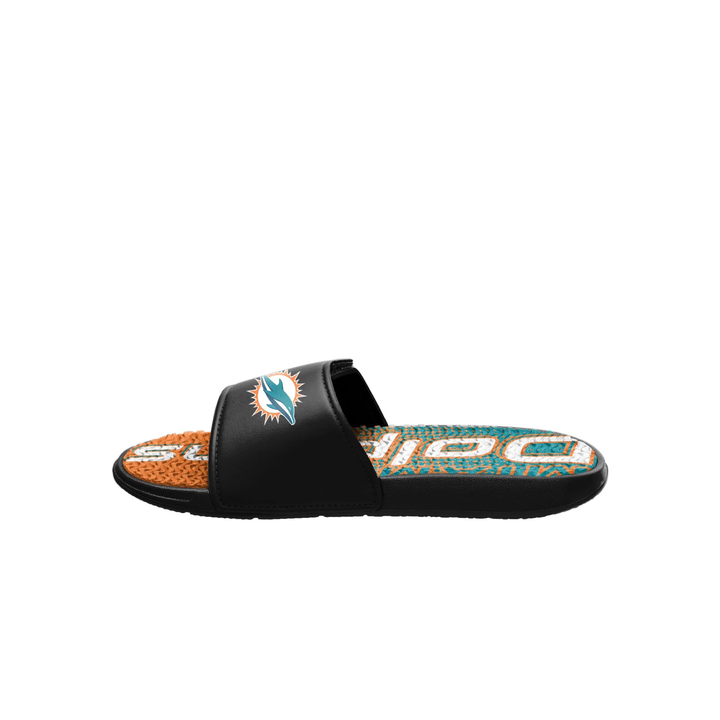 Miami Dolphins NFL Mens Gradient Wordmark Gel Slide - Image 4
