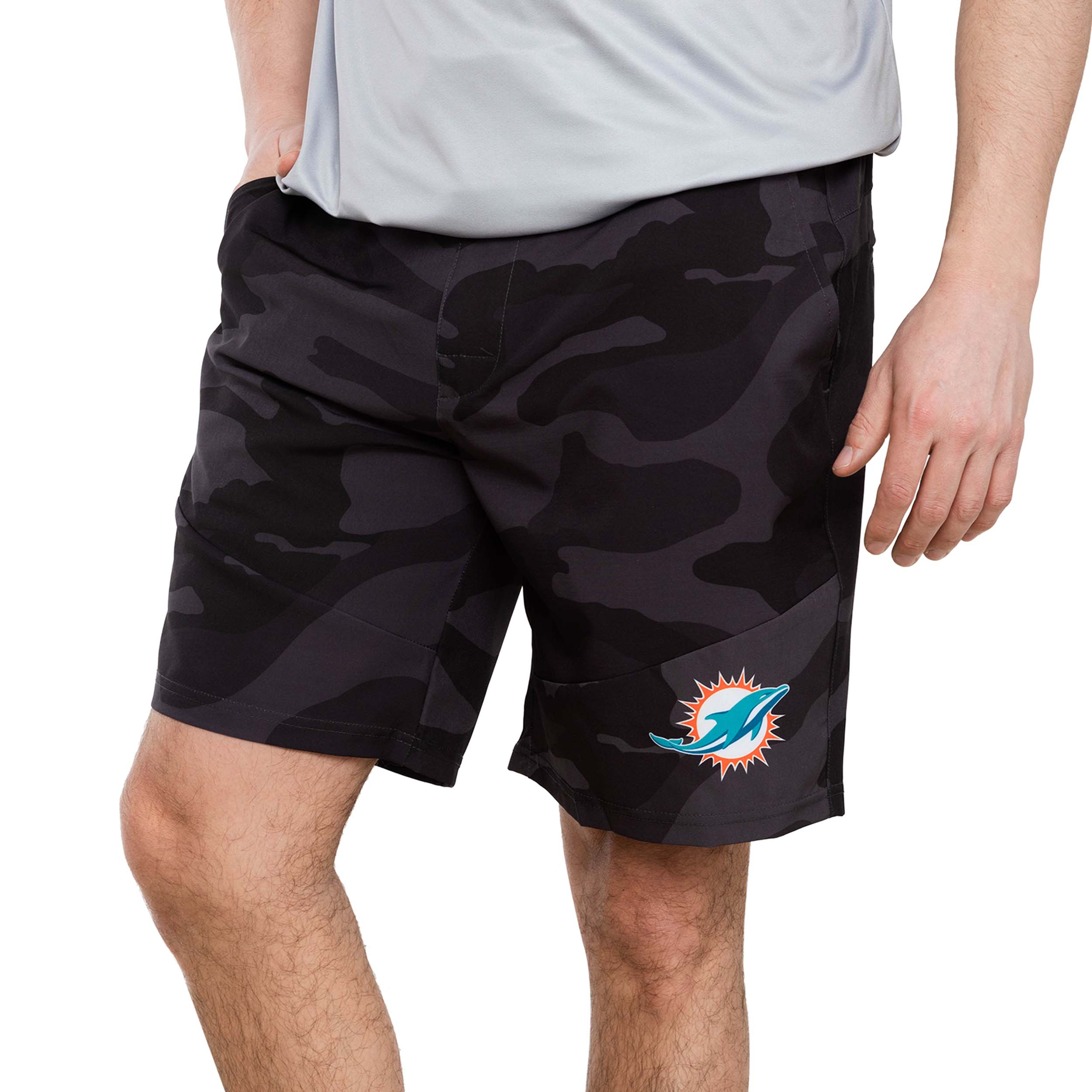 Miami Dolphins NFL Mens Nightcap Camo Walking Shorts - Image 2
