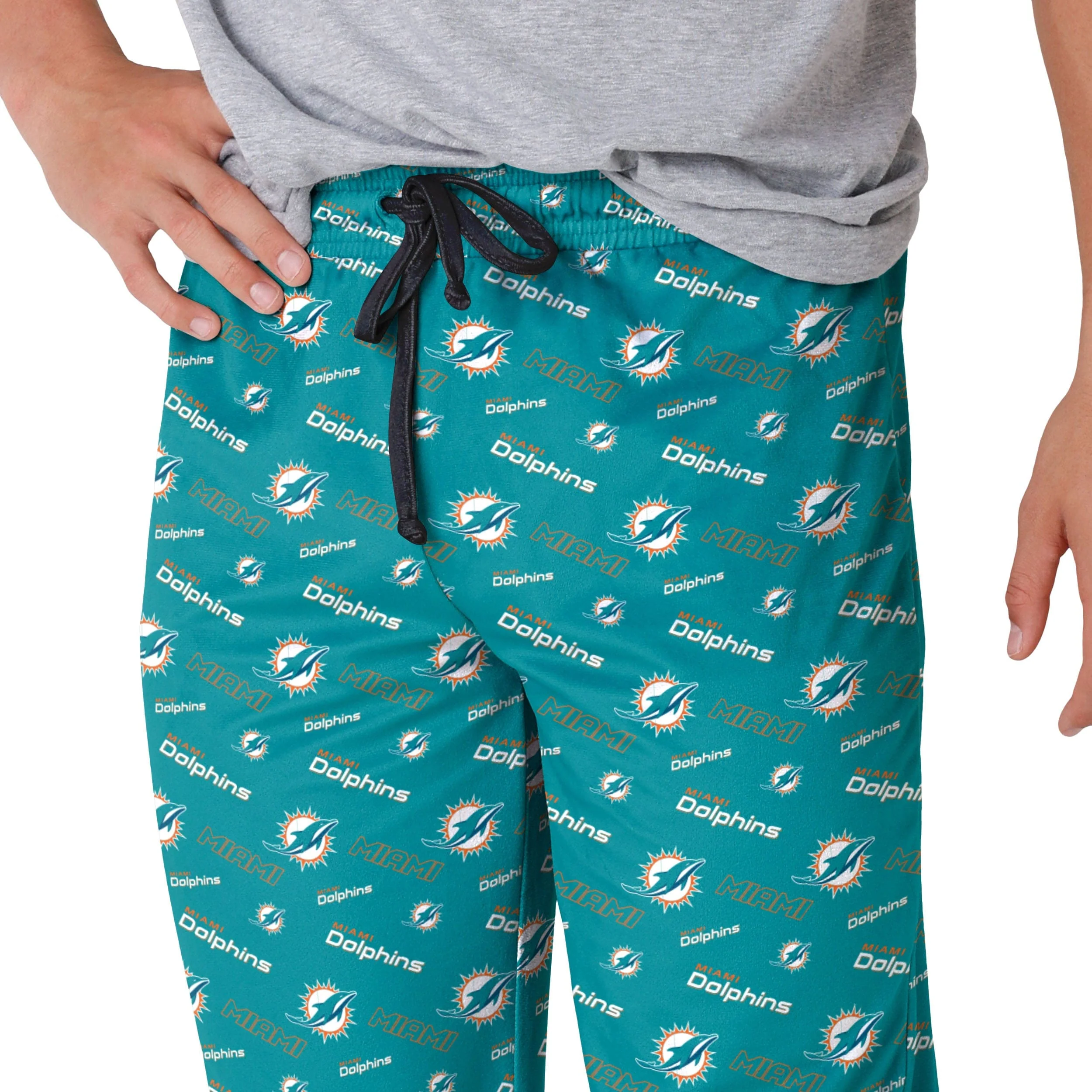 Miami Dolphins NFL Mens Repeat Print Lounge Pants - Image 3