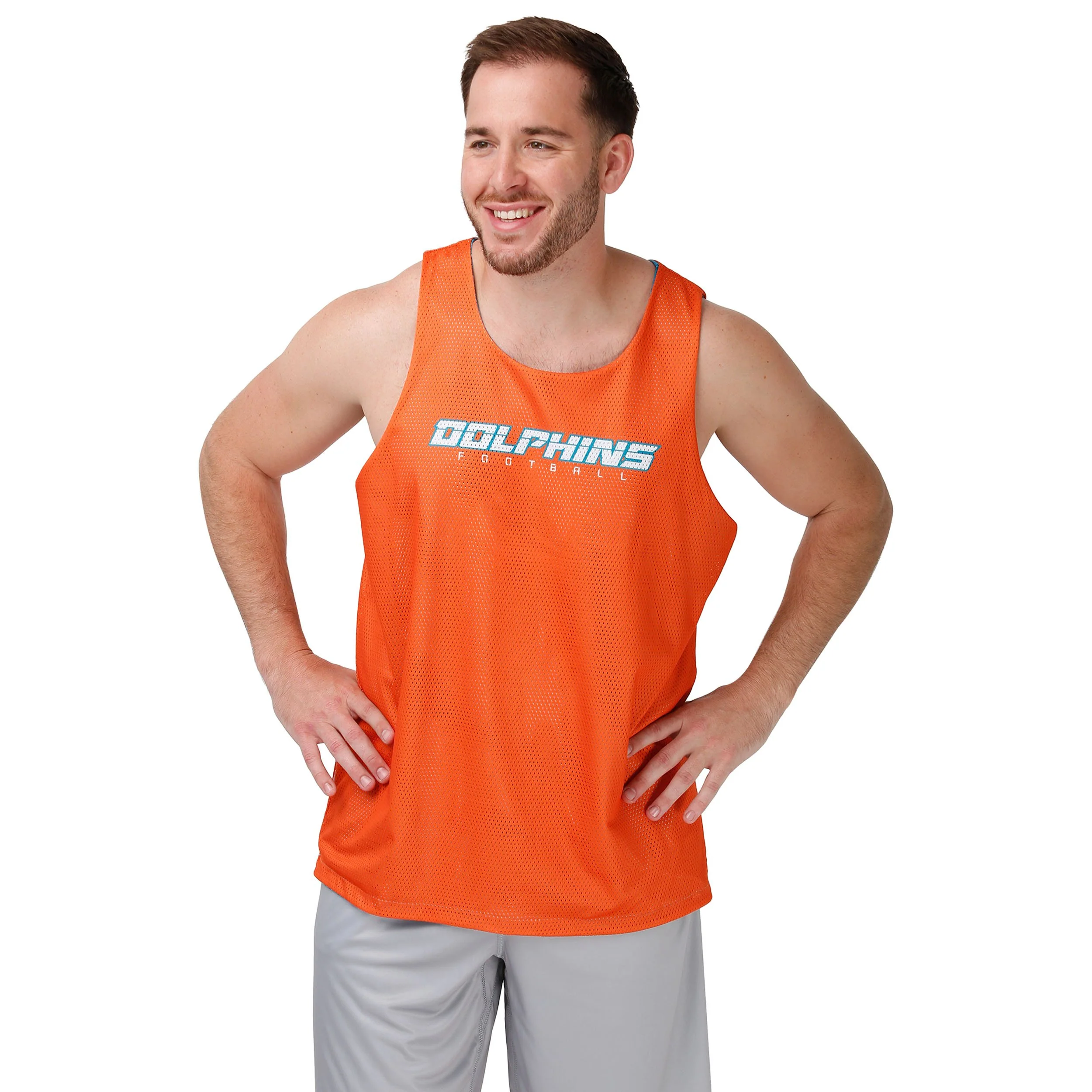 Miami Dolphins NFL Mens Reversible Floral Change-Up Sleeveless Top - Image 3
