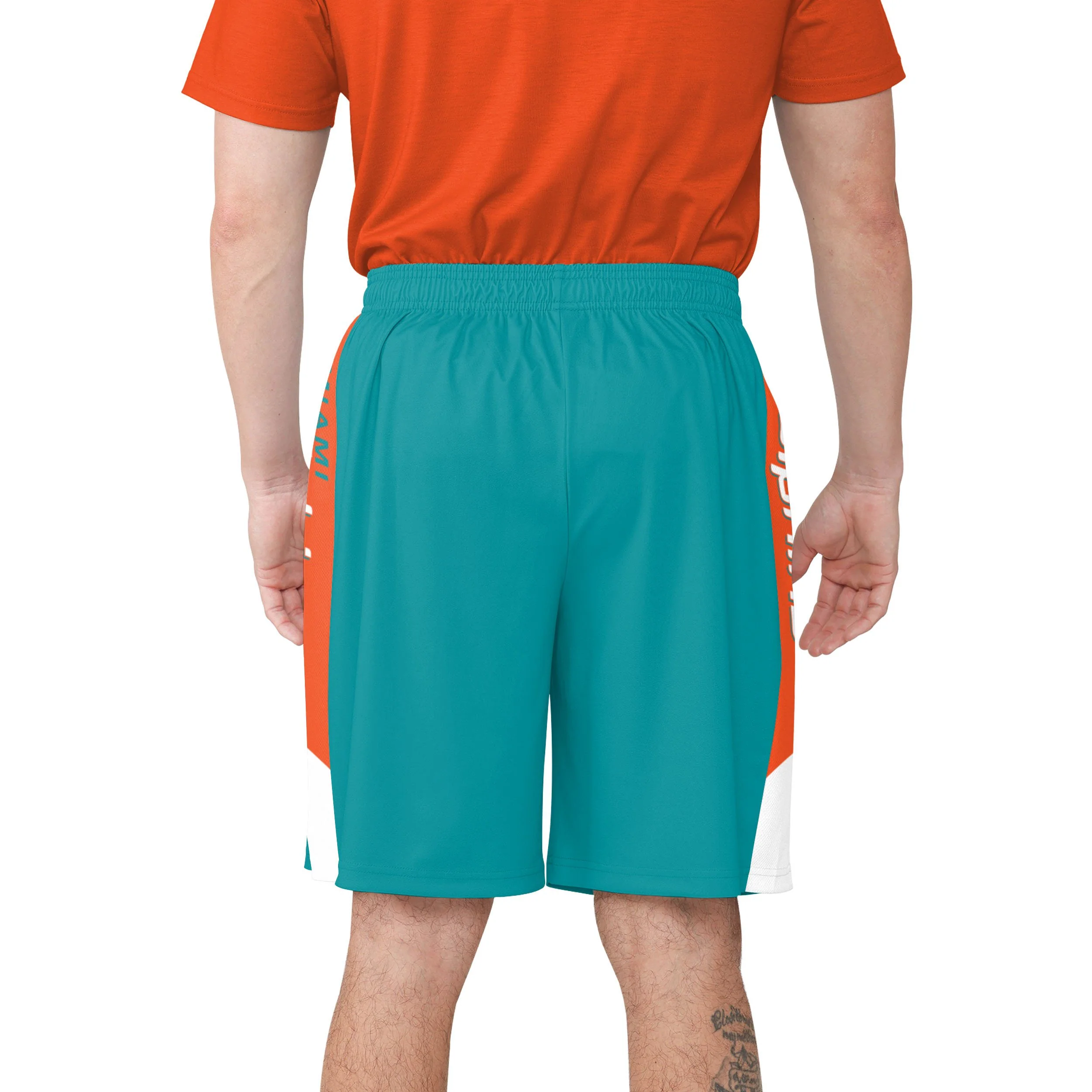 Miami Dolphins NFL Mens Side Stripe Training Shorts - Image 3