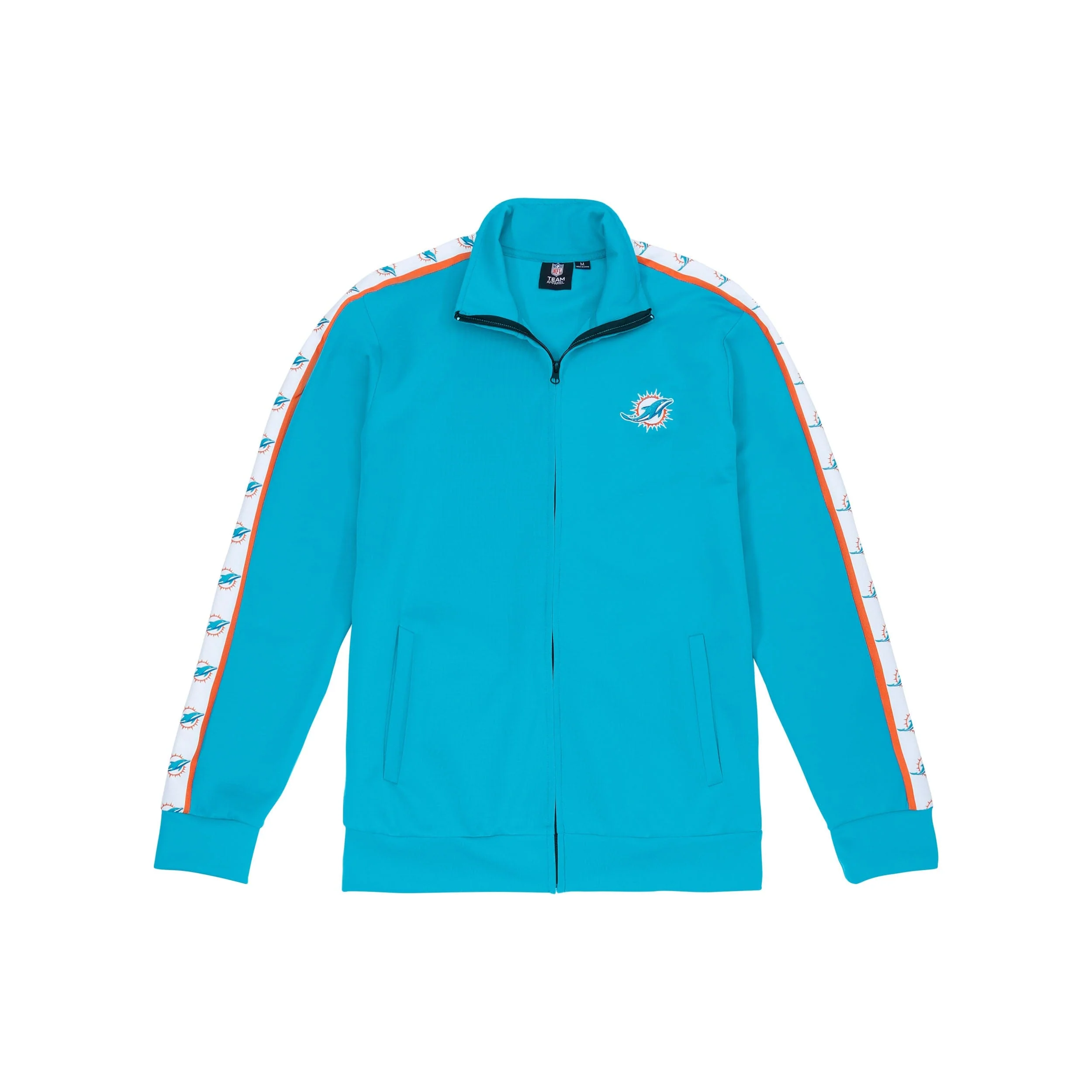 Miami Dolphins NFL Mens Stripe Logo Track Jacket - Image 6