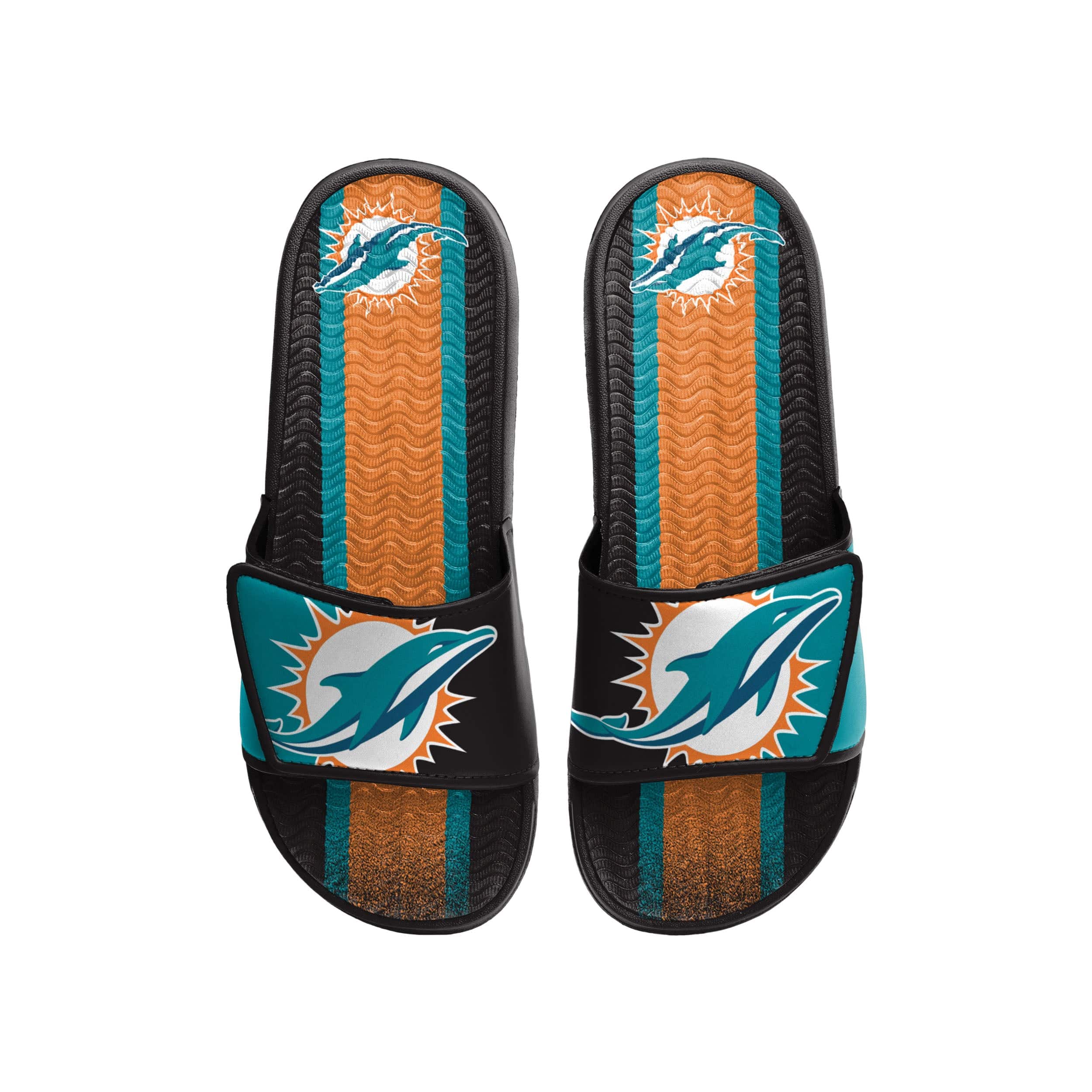 Miami Dolphins NFL Mens Team Stripe Gel Slide - Image 2