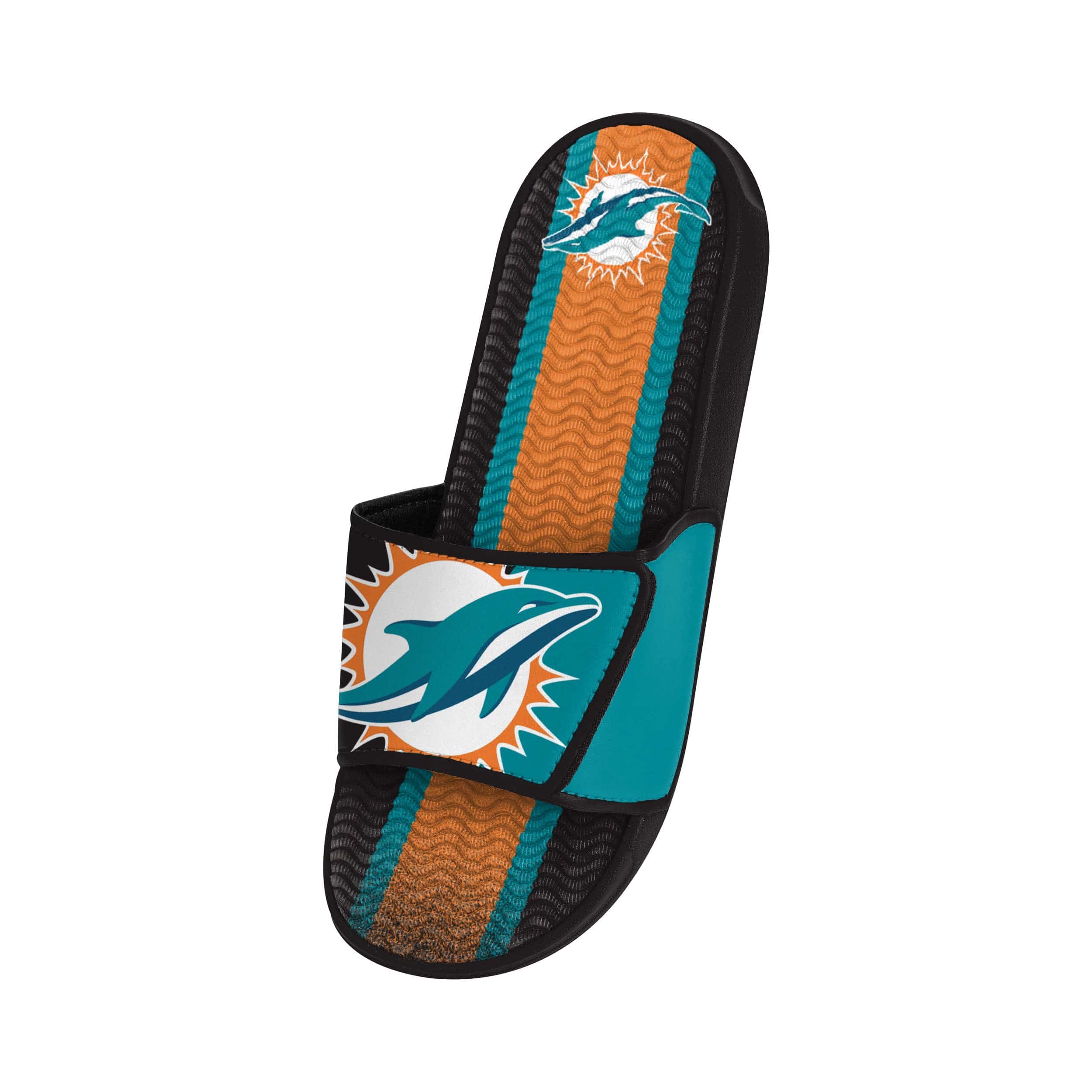 Miami Dolphins NFL Mens Team Stripe Gel Slide - Image 3