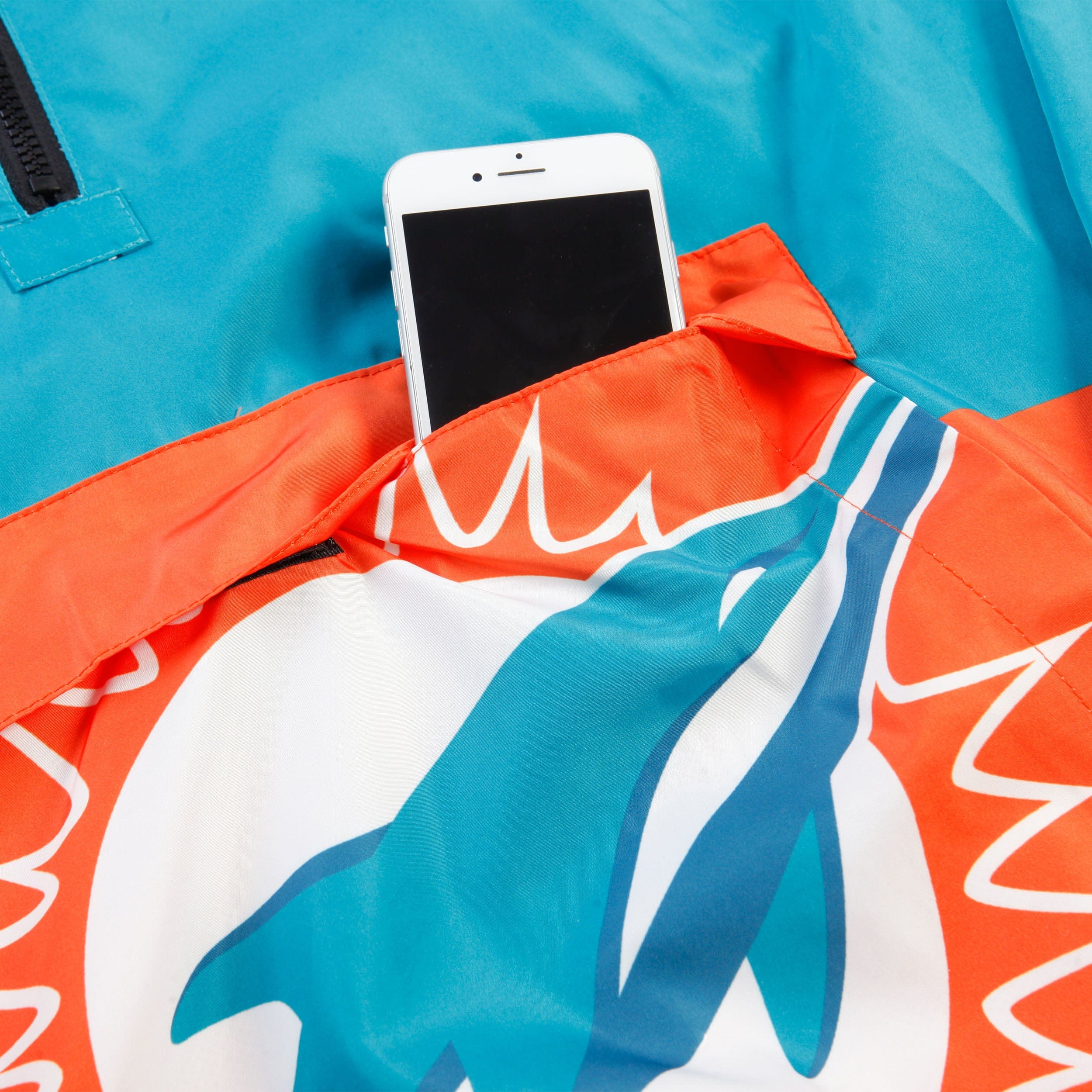 Miami Dolphins NFL Mens Warm-Up Windbreaker - Image 3