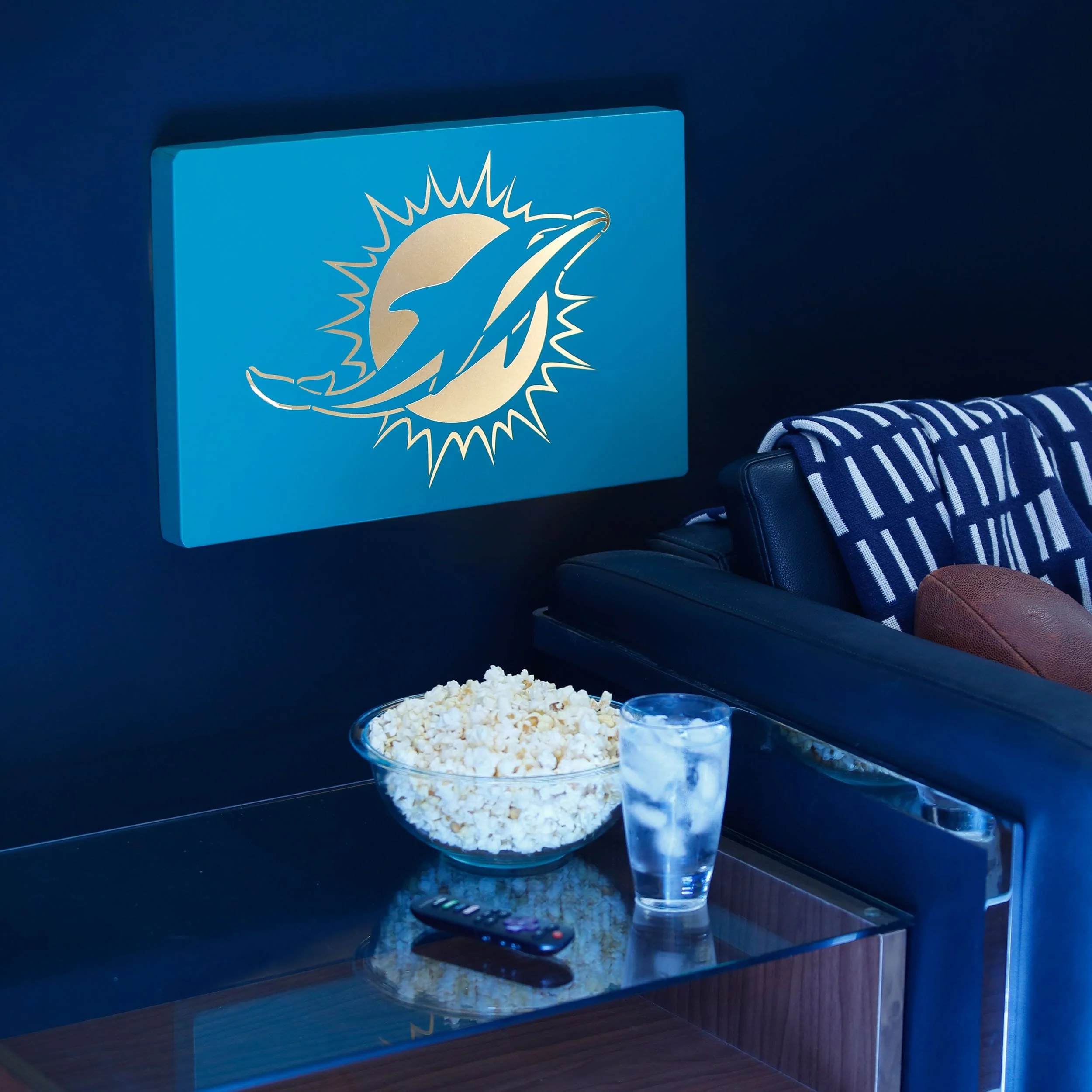 Miami Dolphins NFL Metal Light Up Logo Sign - Image 2