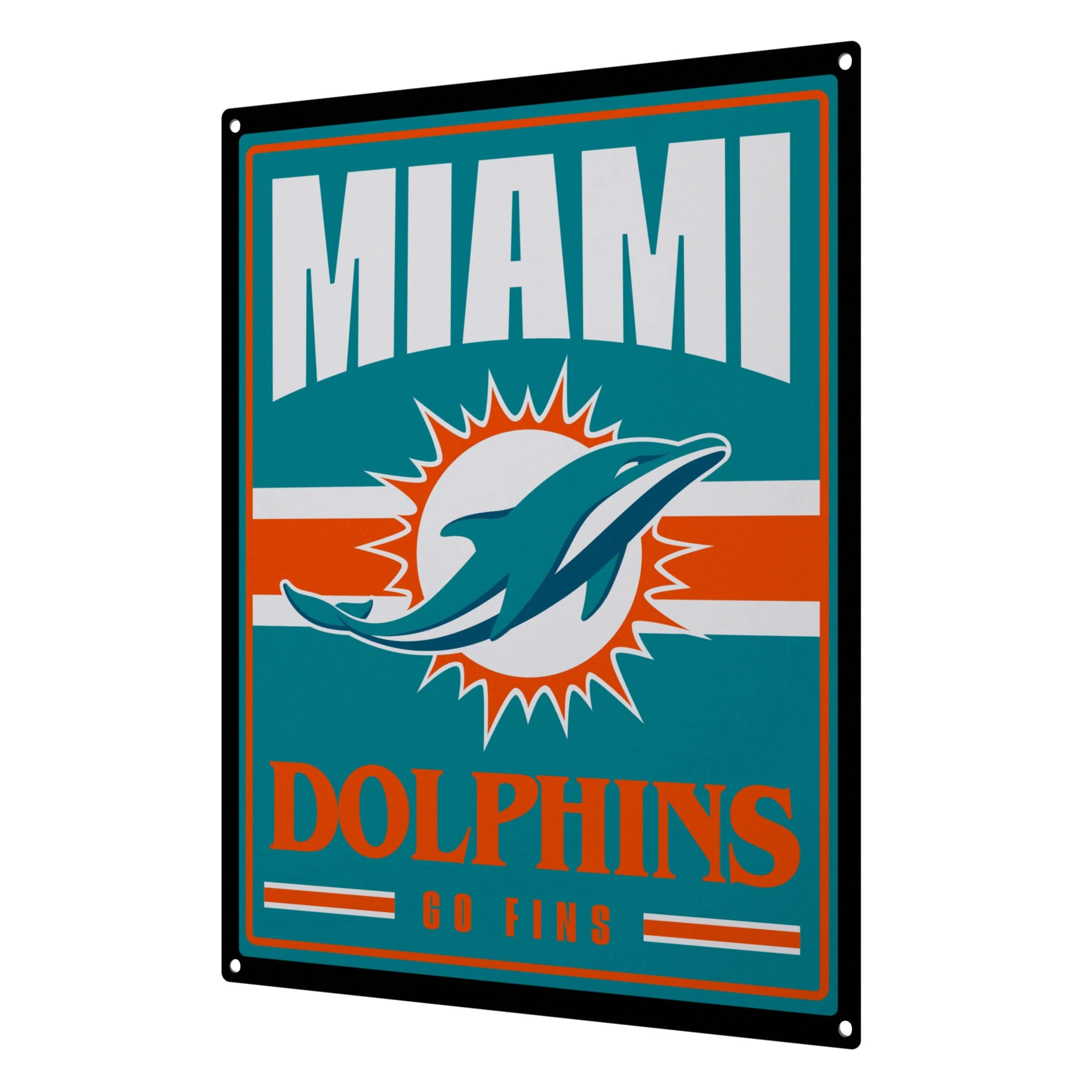 Miami Dolphins NFL Metal Tacker Wall Sign - Image 2