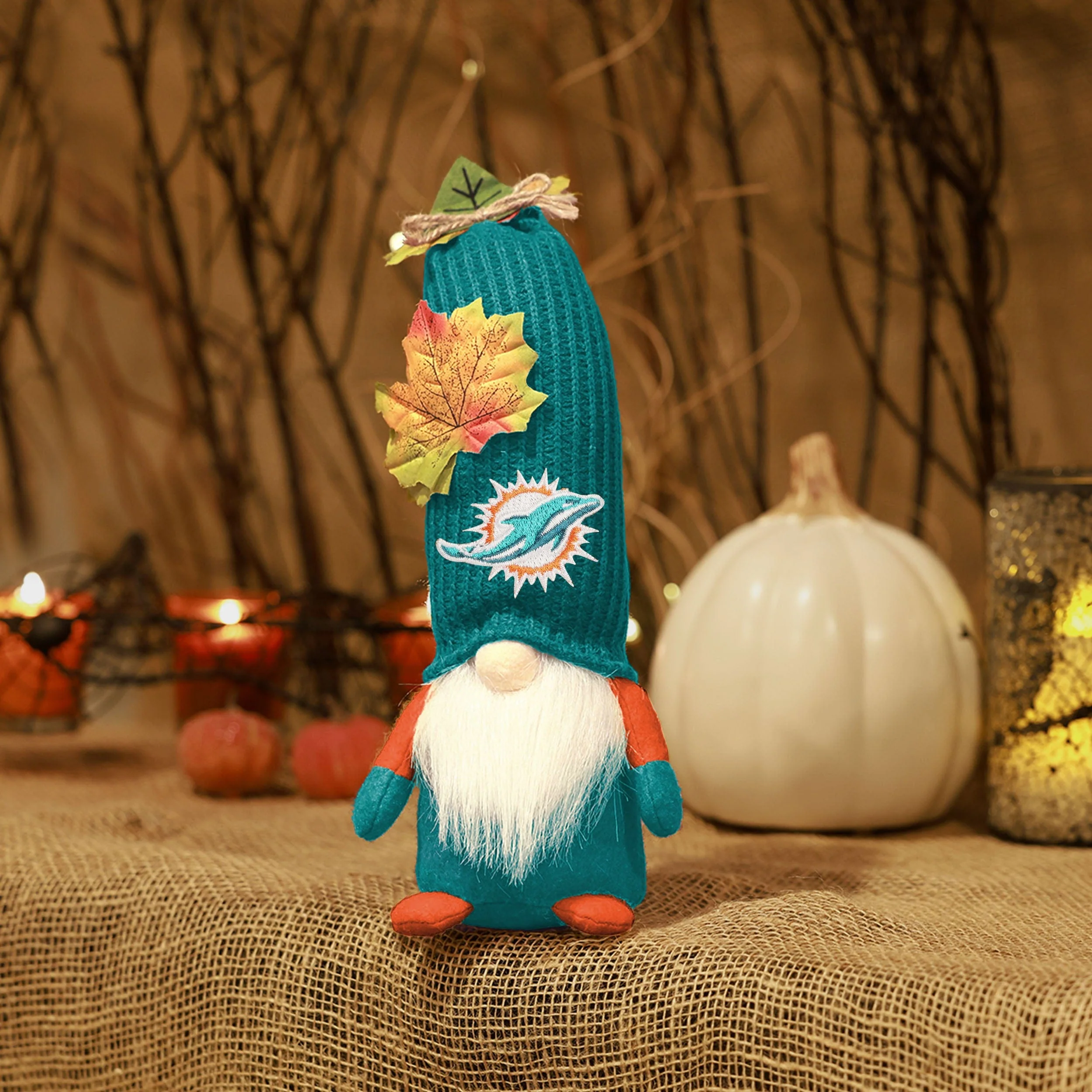 Miami Dolphins NFL Mixed Material Harvest Plush Gnome - Image 5