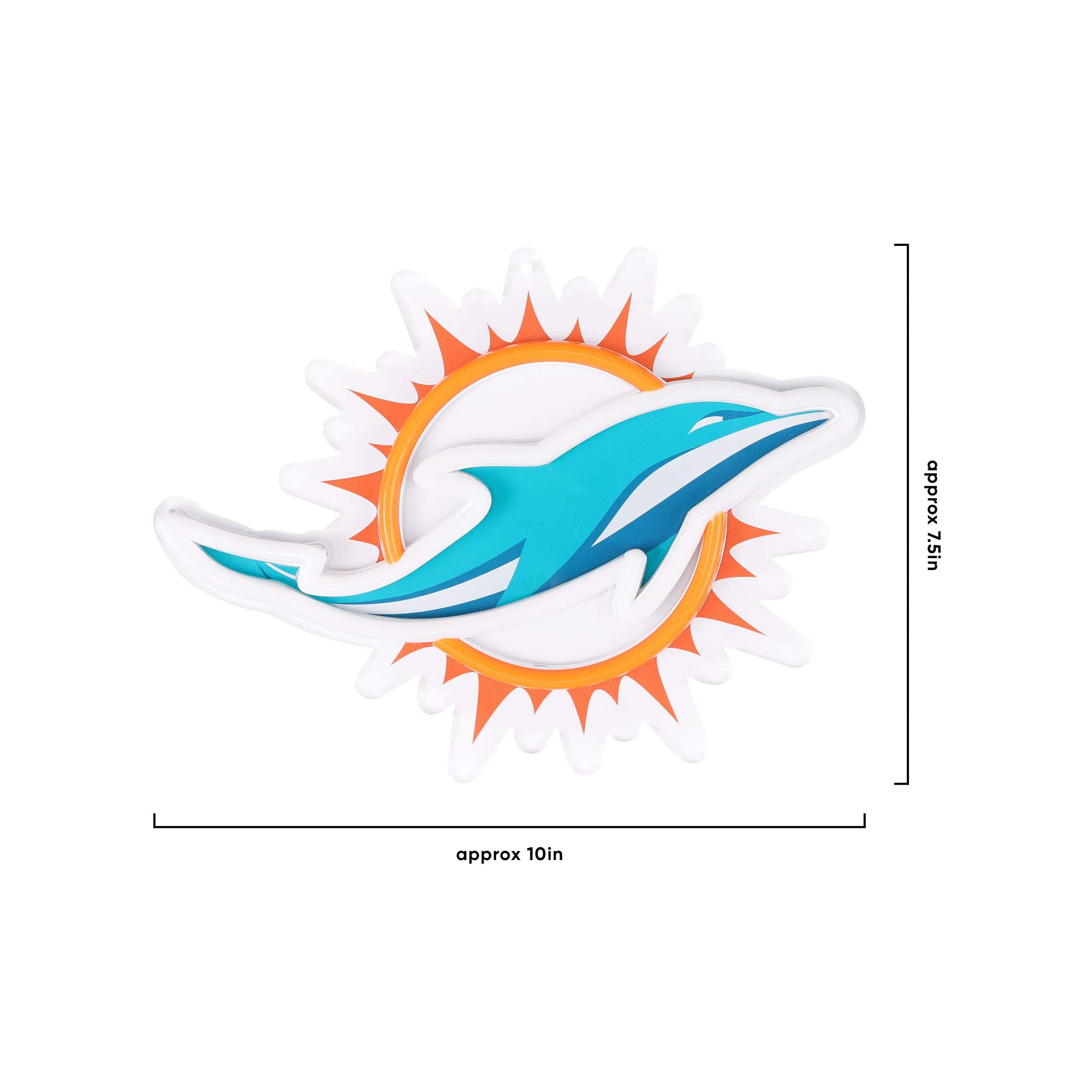 Miami Dolphins NFL Neon Light Up Big Logo Chain - Image 5
