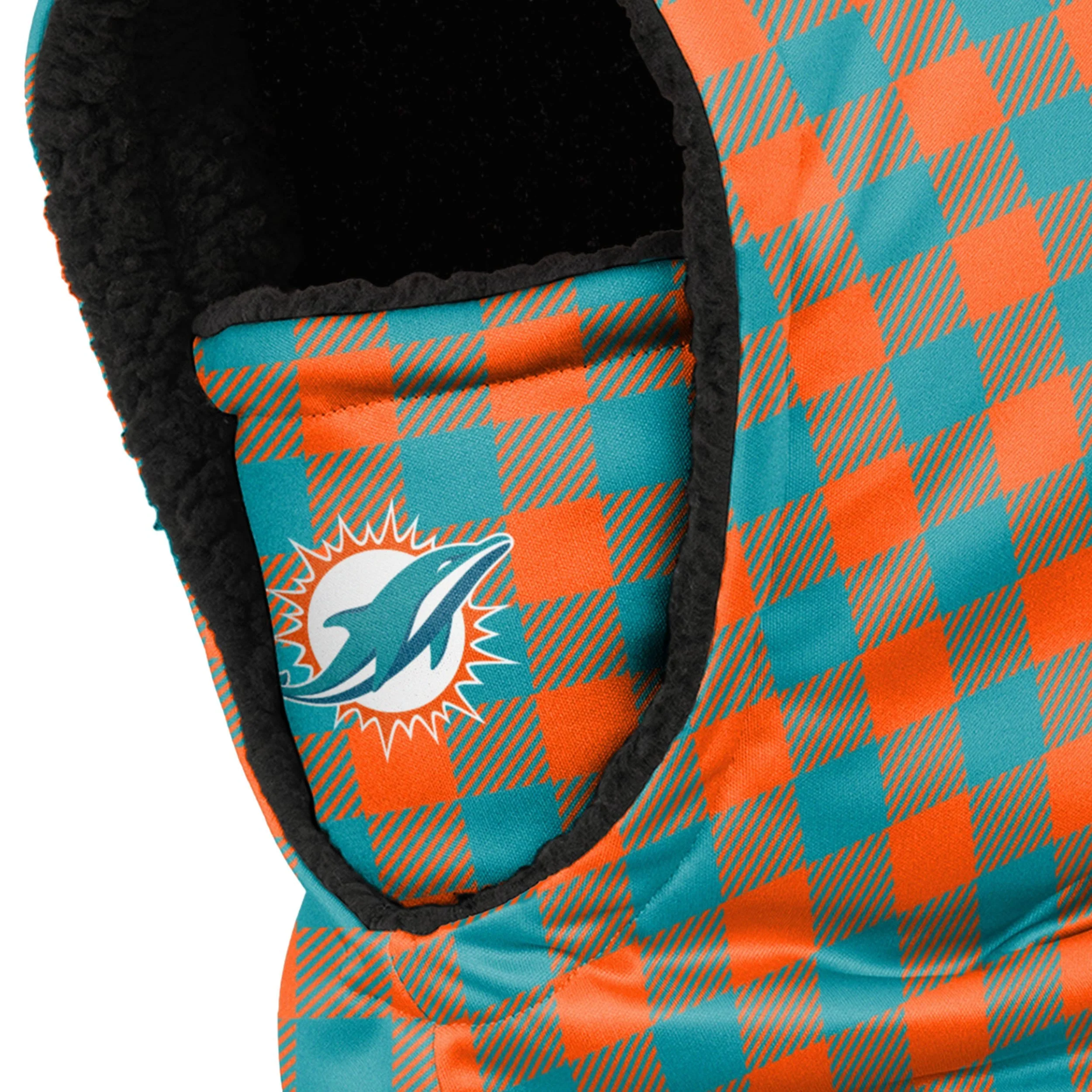 Miami Dolphins NFL Plaid Hooded Gaiter - Image 3