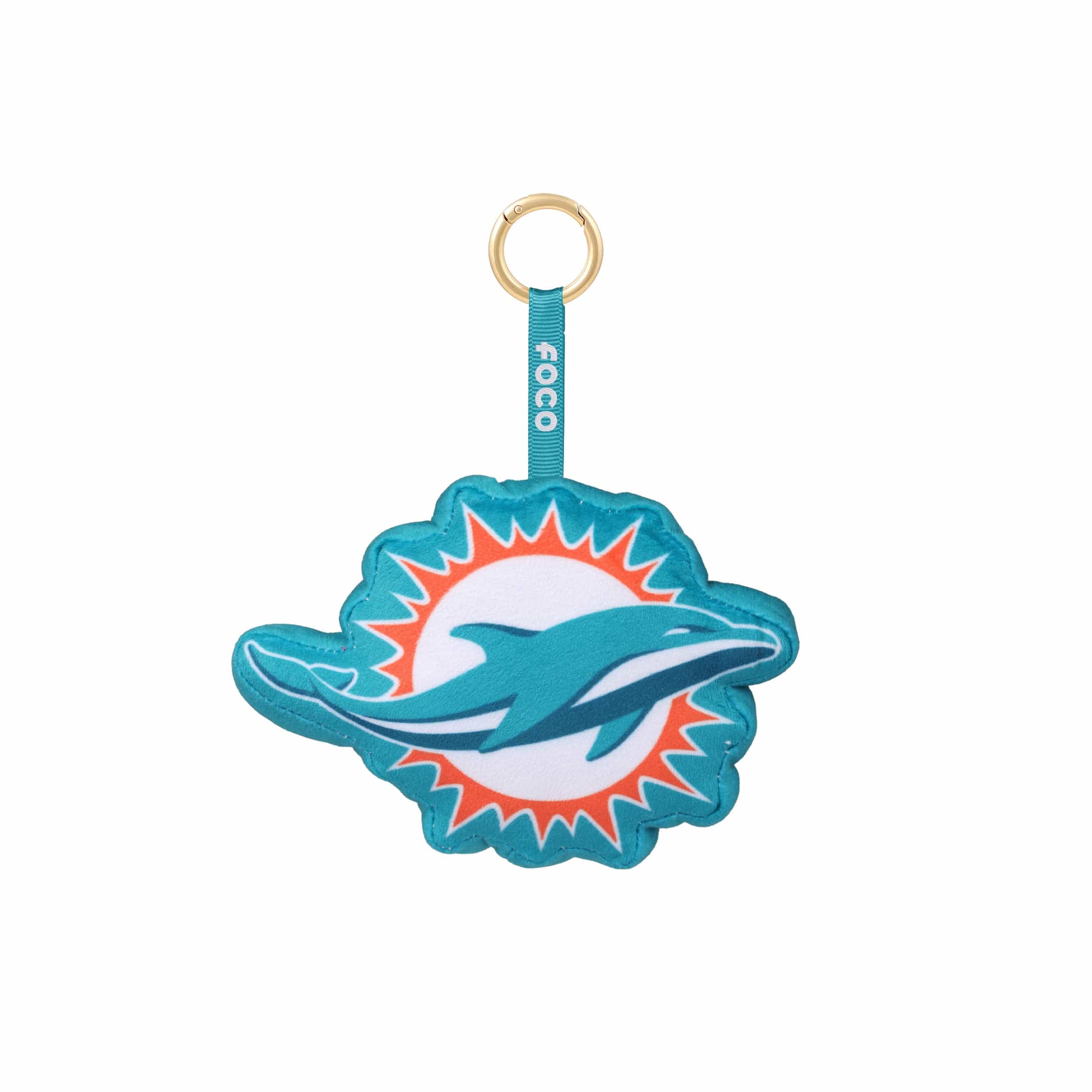 Miami Dolphins NFL Plush Team Logo Bag Charm Keychain