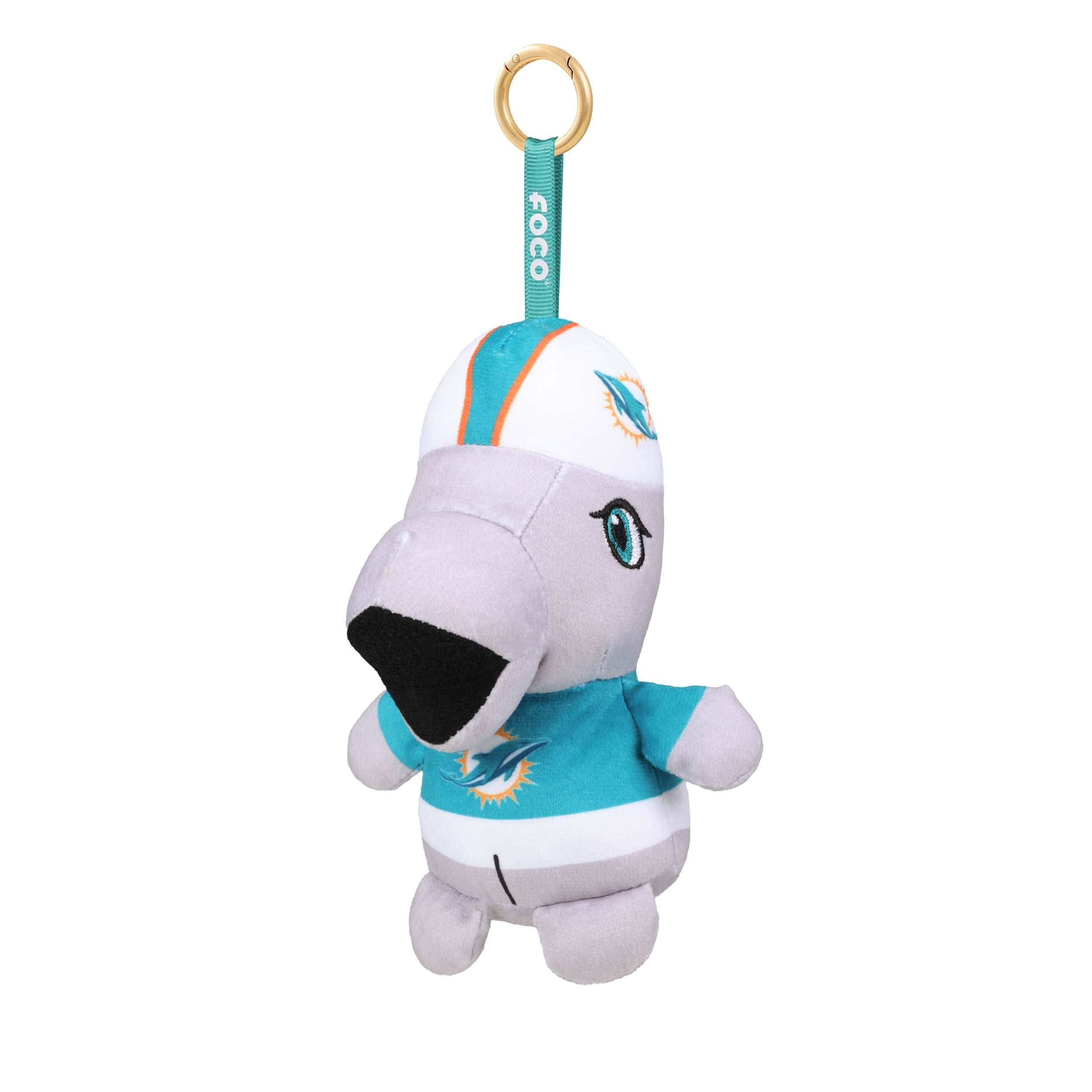 Miami Dolphins NFL Plush Teamie Beanie Mascot Bag Charm Keychain - Image 3