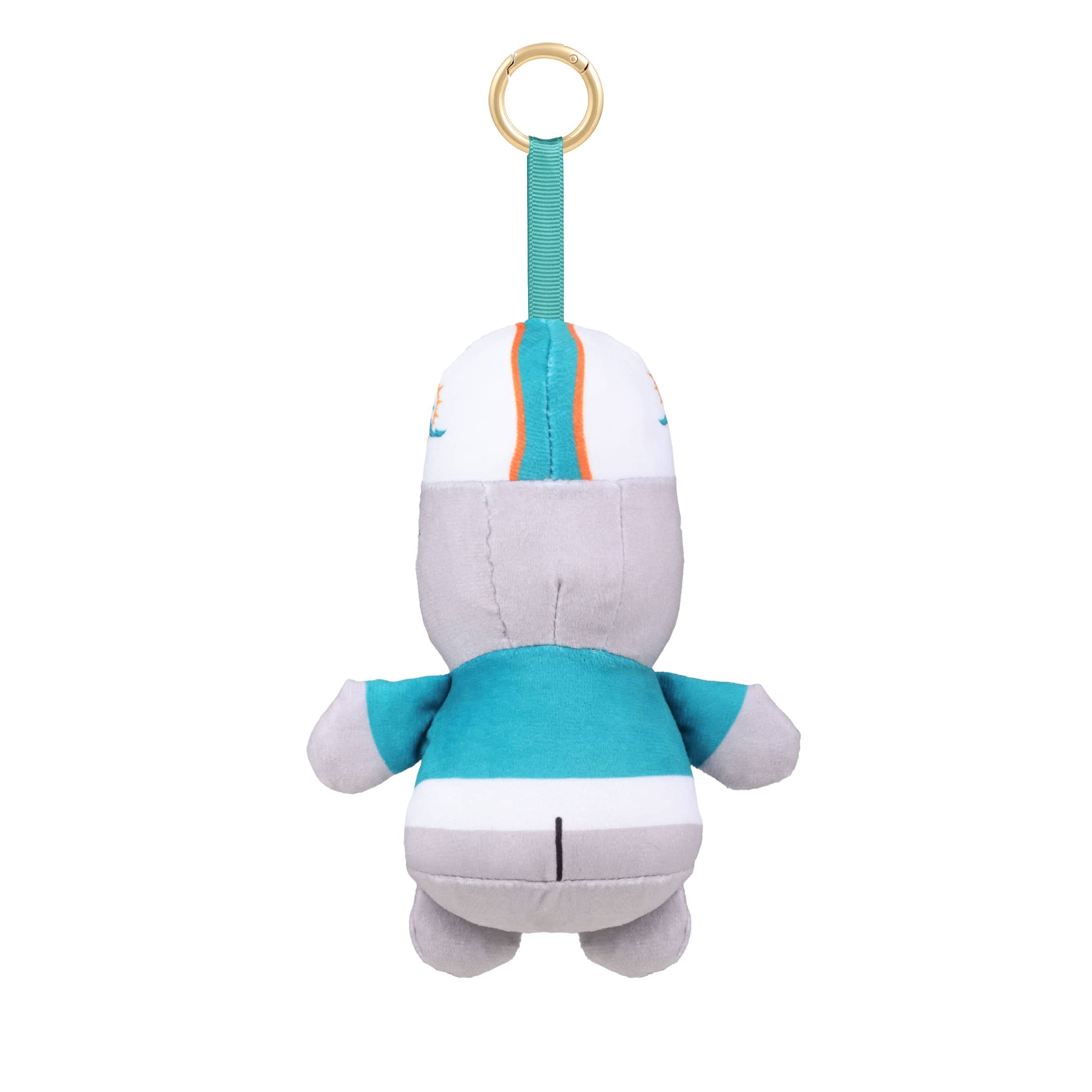 Miami Dolphins NFL Plush Teamie Beanie Mascot Bag Charm Keychain - Image 4