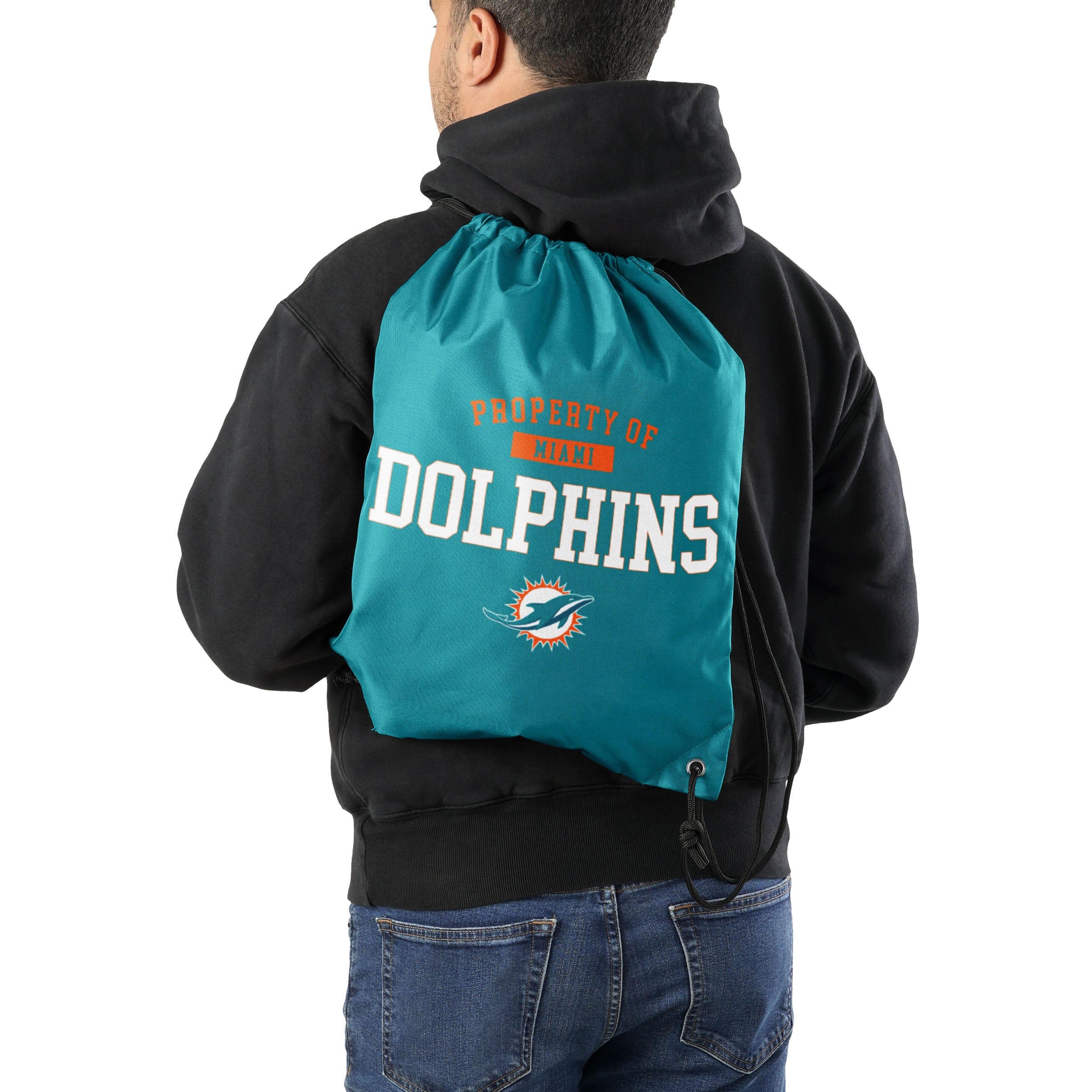 Miami Dolphins NFL Property Of Drawstring Backpack - Image 2