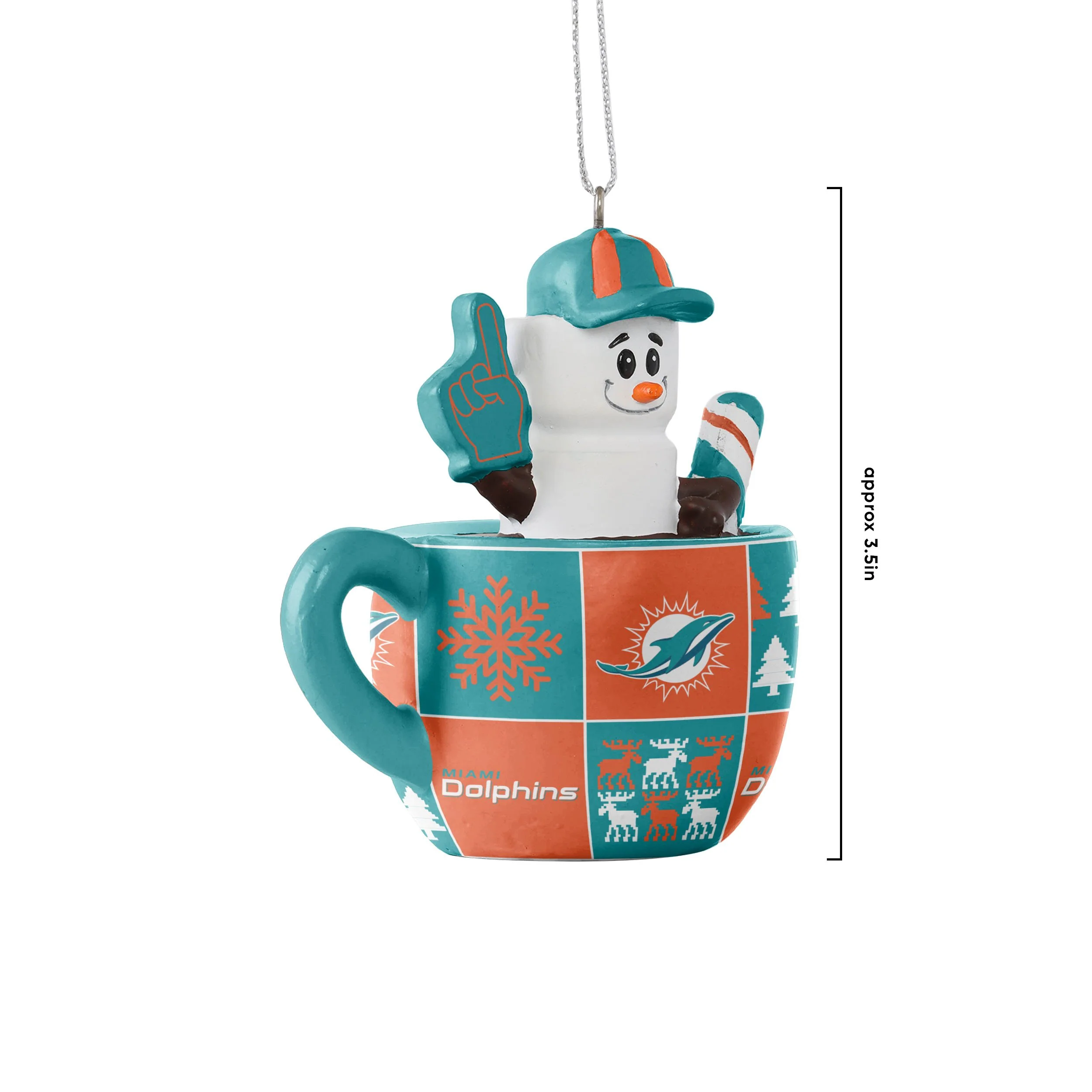 Miami Dolphins NFL Smores Mug Ornament - Image 3