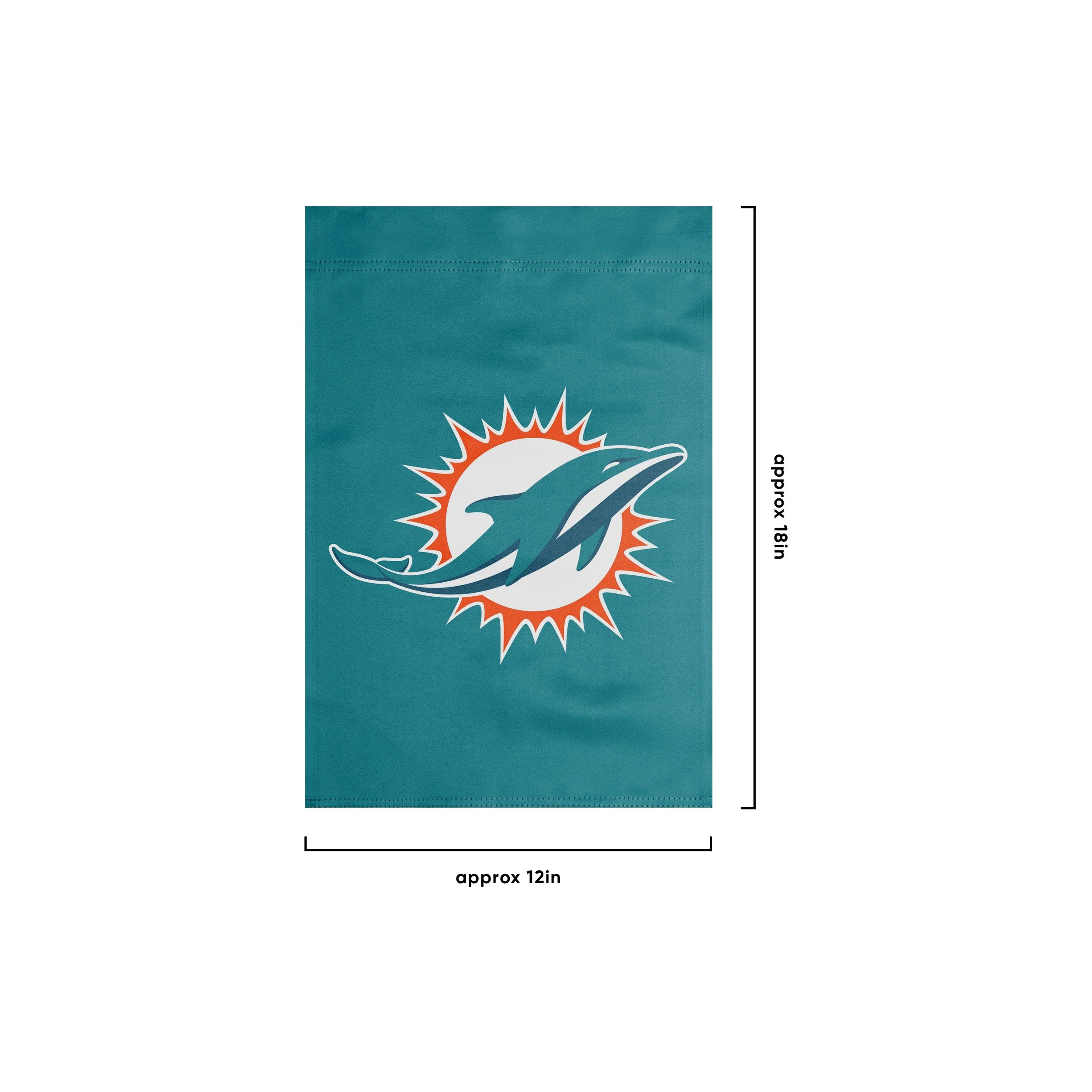 Miami Dolphins NFL Solid Garden Flag - Image 3