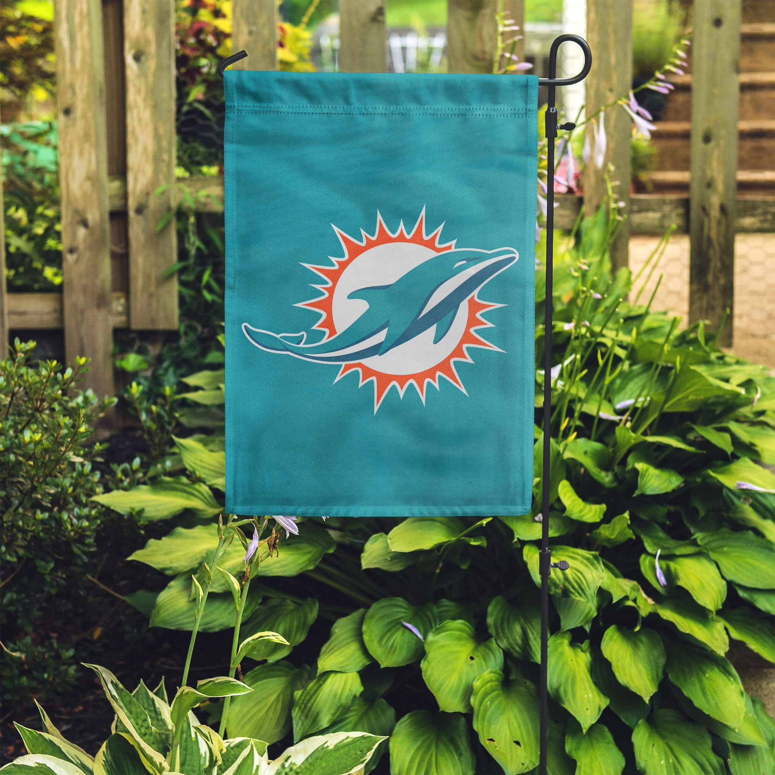 Miami Dolphins NFL Solid Garden Flag - Image 4