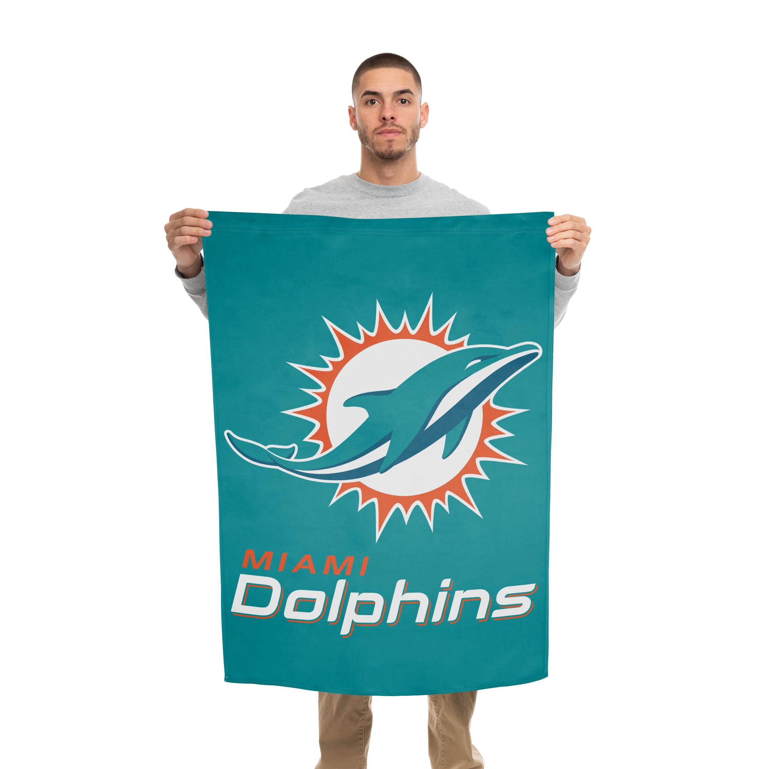 Miami Dolphins NFL Solid Vertical Flag - Image 2