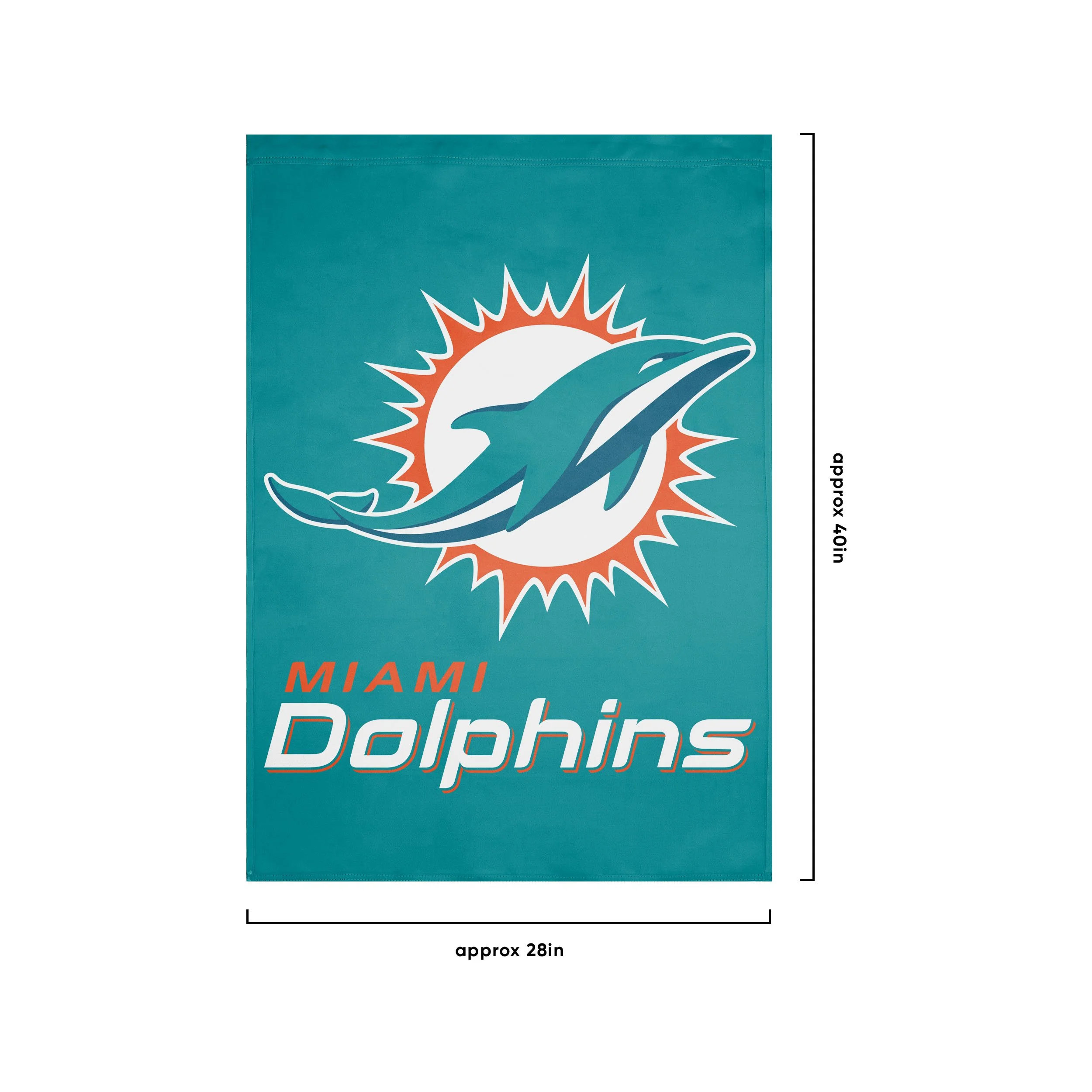 Miami Dolphins NFL Solid Vertical Flag - Image 3