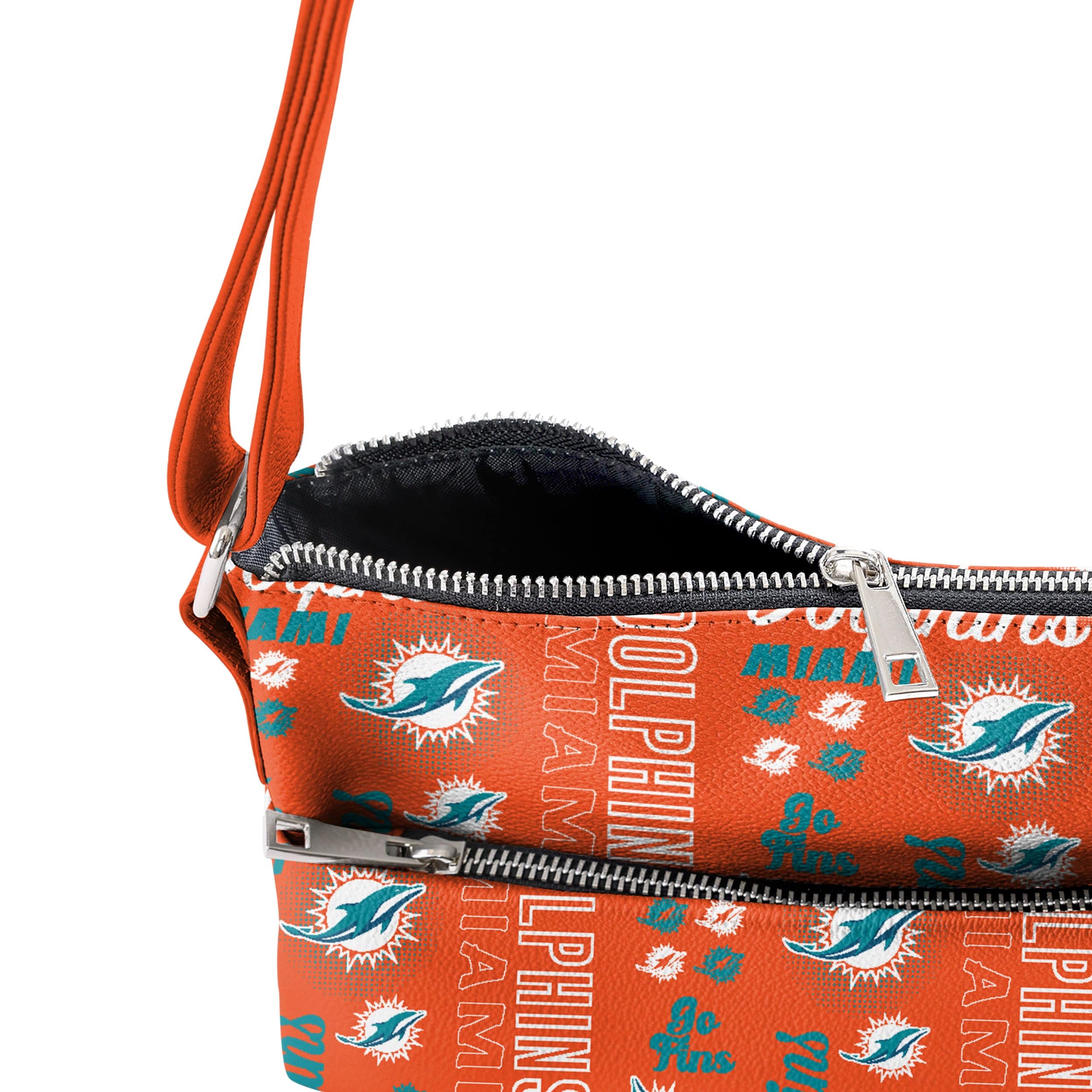 Miami Dolphins NFL Spirited Style Printed Collection Foldover Tote Bag - Image 4
