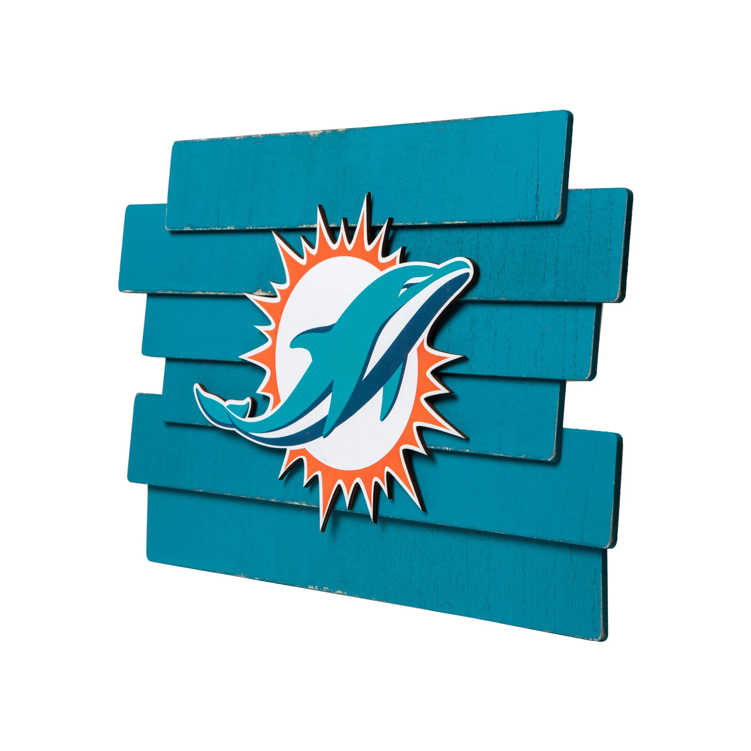 Miami Dolphins NFL Staggered Wood Logo Sign - Image 2