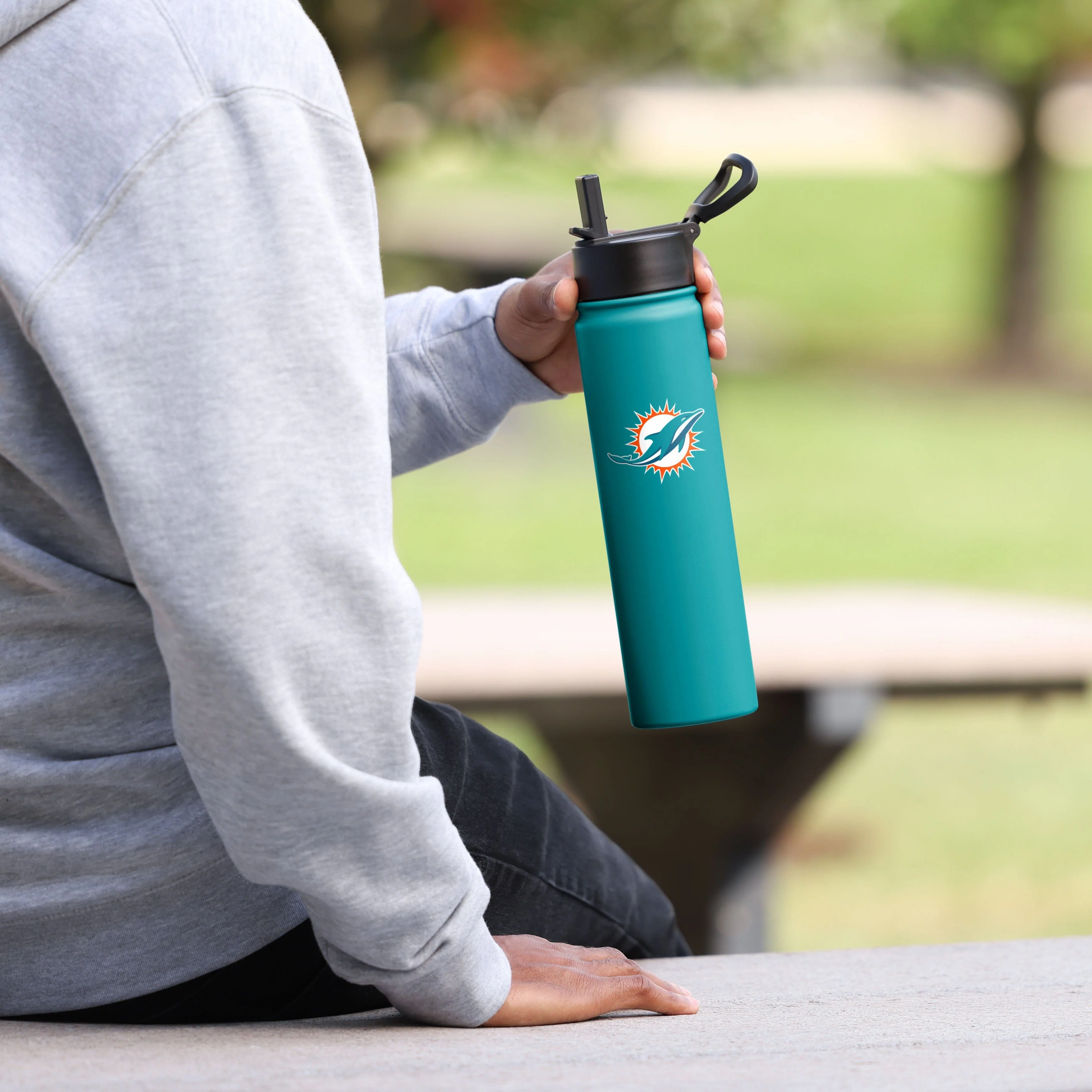 Miami Dolphins NFL Team Color Insulated Bottle - Image 4