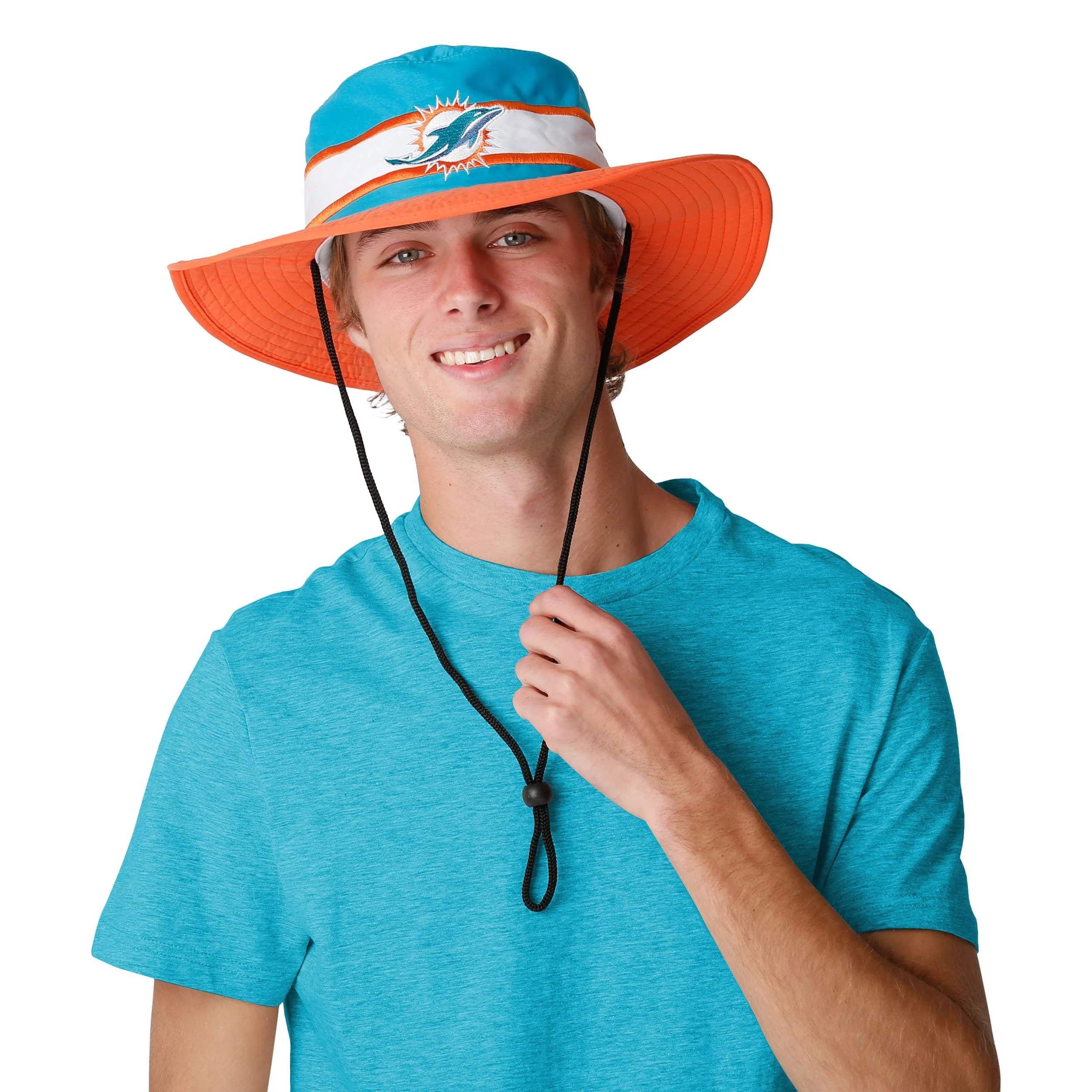 Miami Dolphins NFL Team Stripe Boonie Hat - Image 5