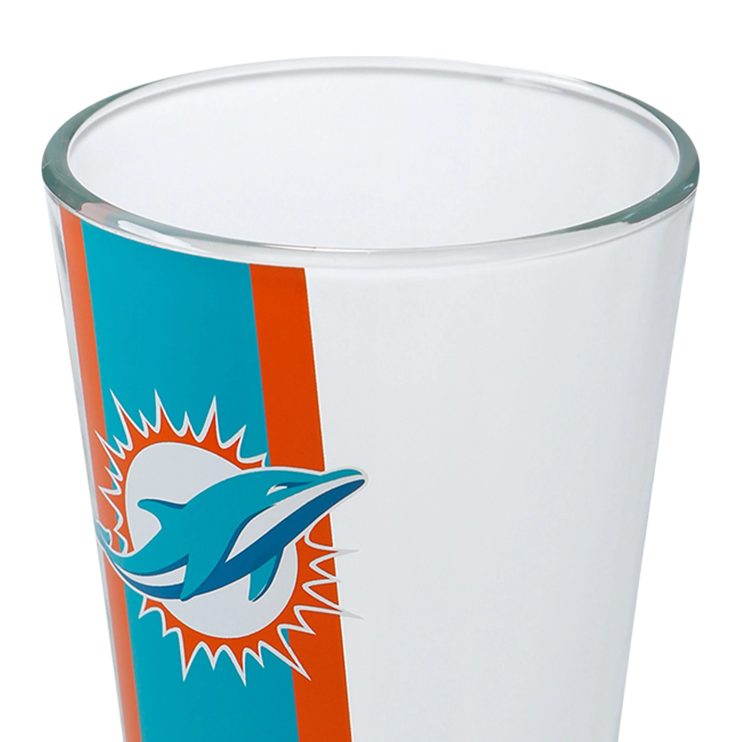 Miami Dolphins NFL Team Stripe Pint Glass - Image 4