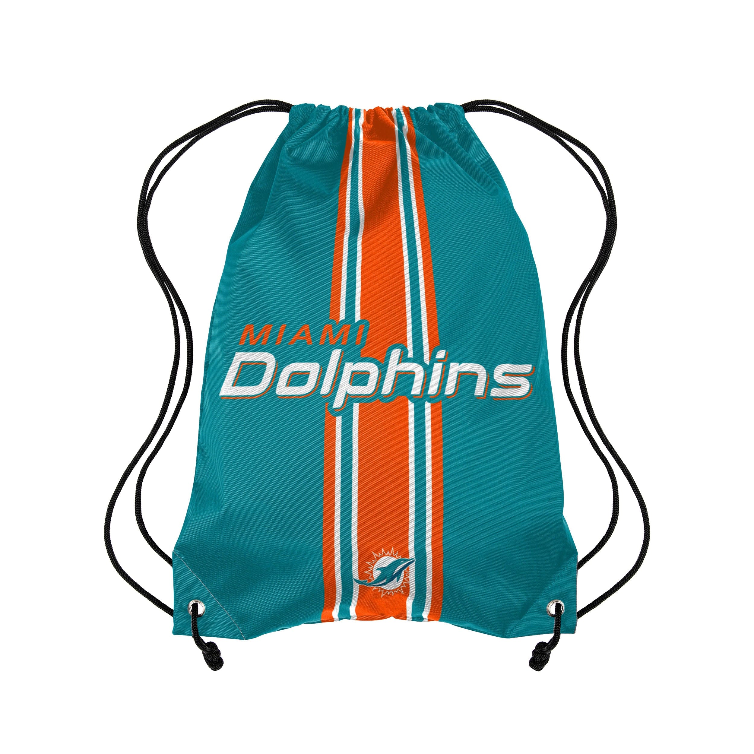 Miami Dolphins NFL Team Stripe Wordmark Drawstring Backpack
