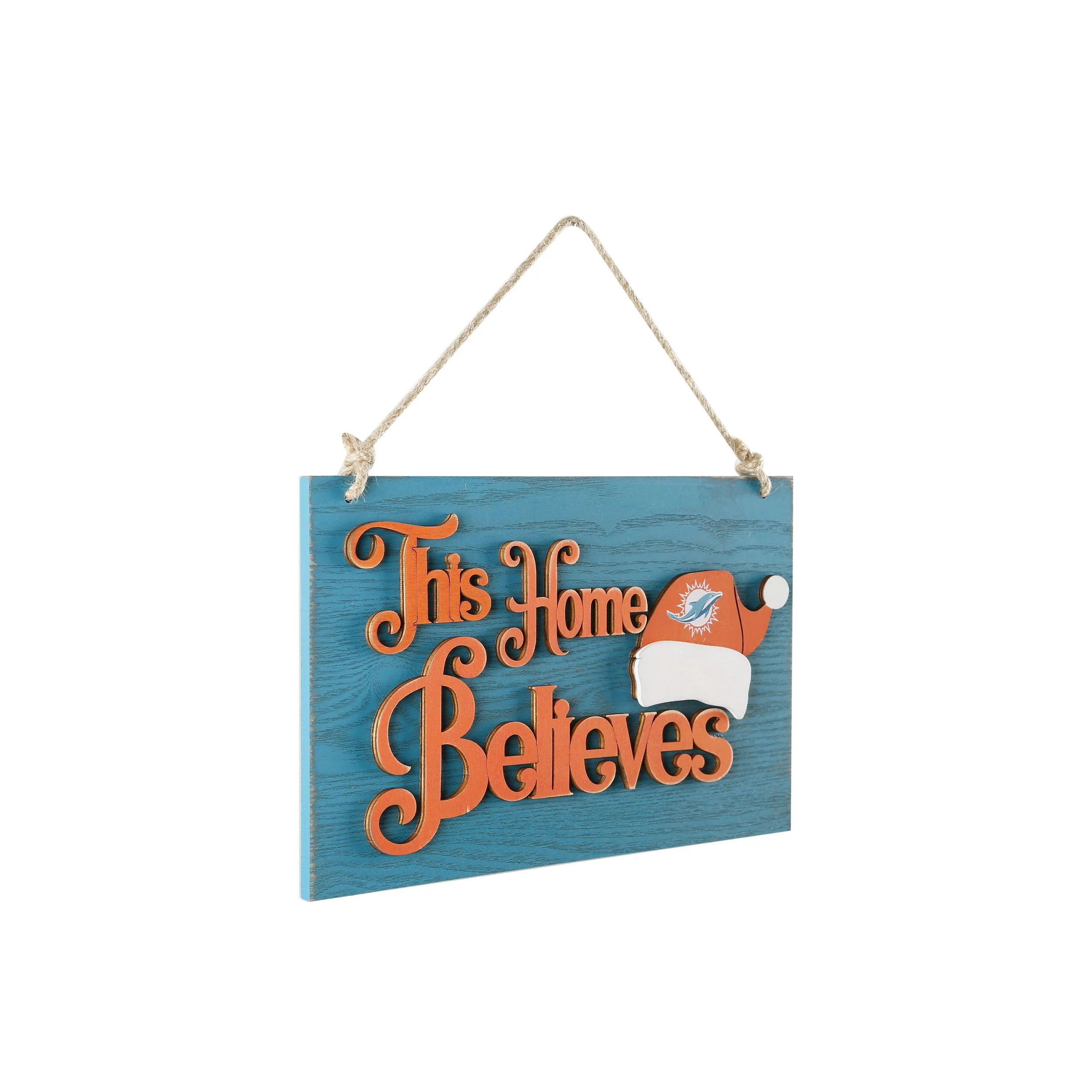 Miami Dolphins NFL This Home Believes Wall Sign - Image 2