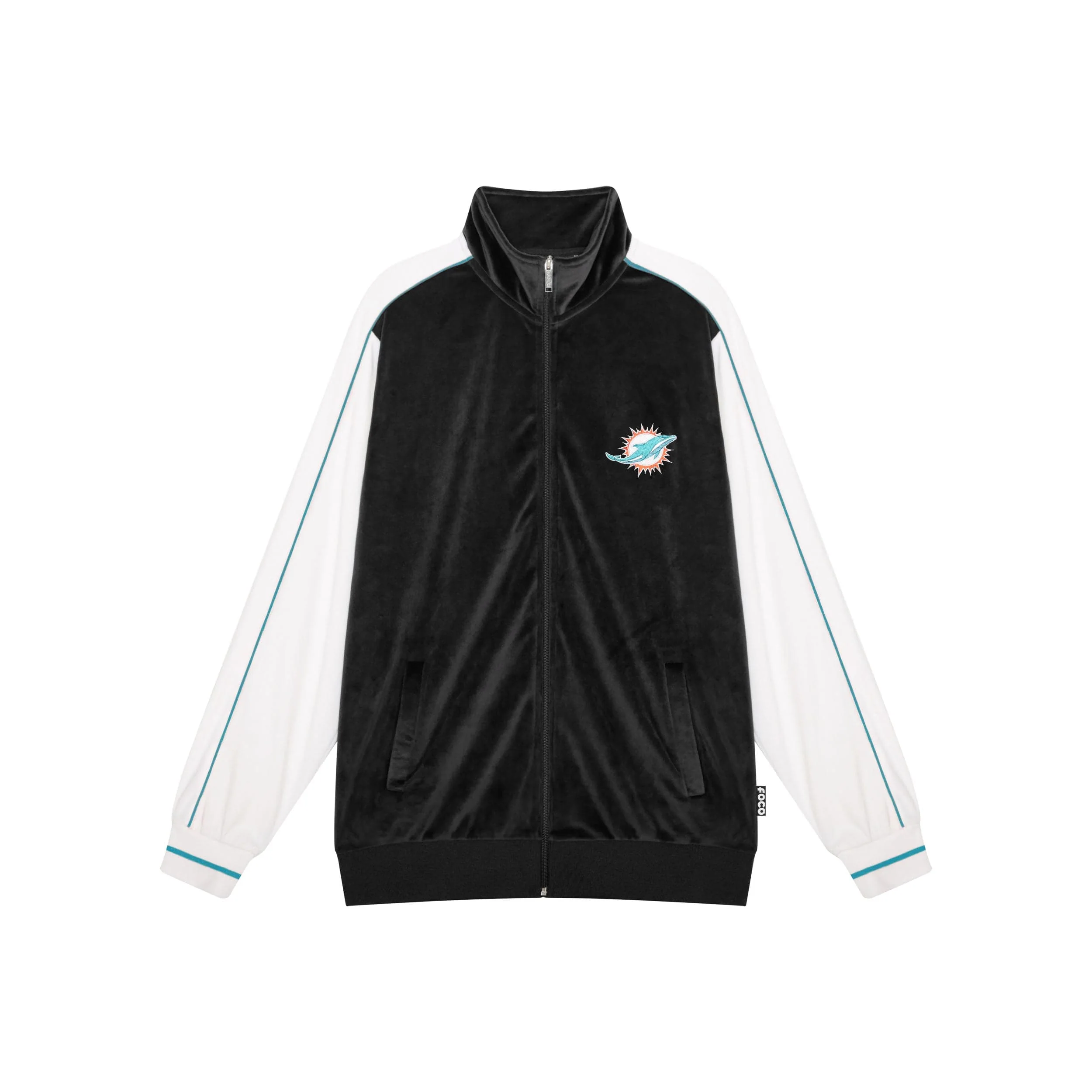 Miami Dolphins NFL Two Tone Velour Zip Up Top - Image 6