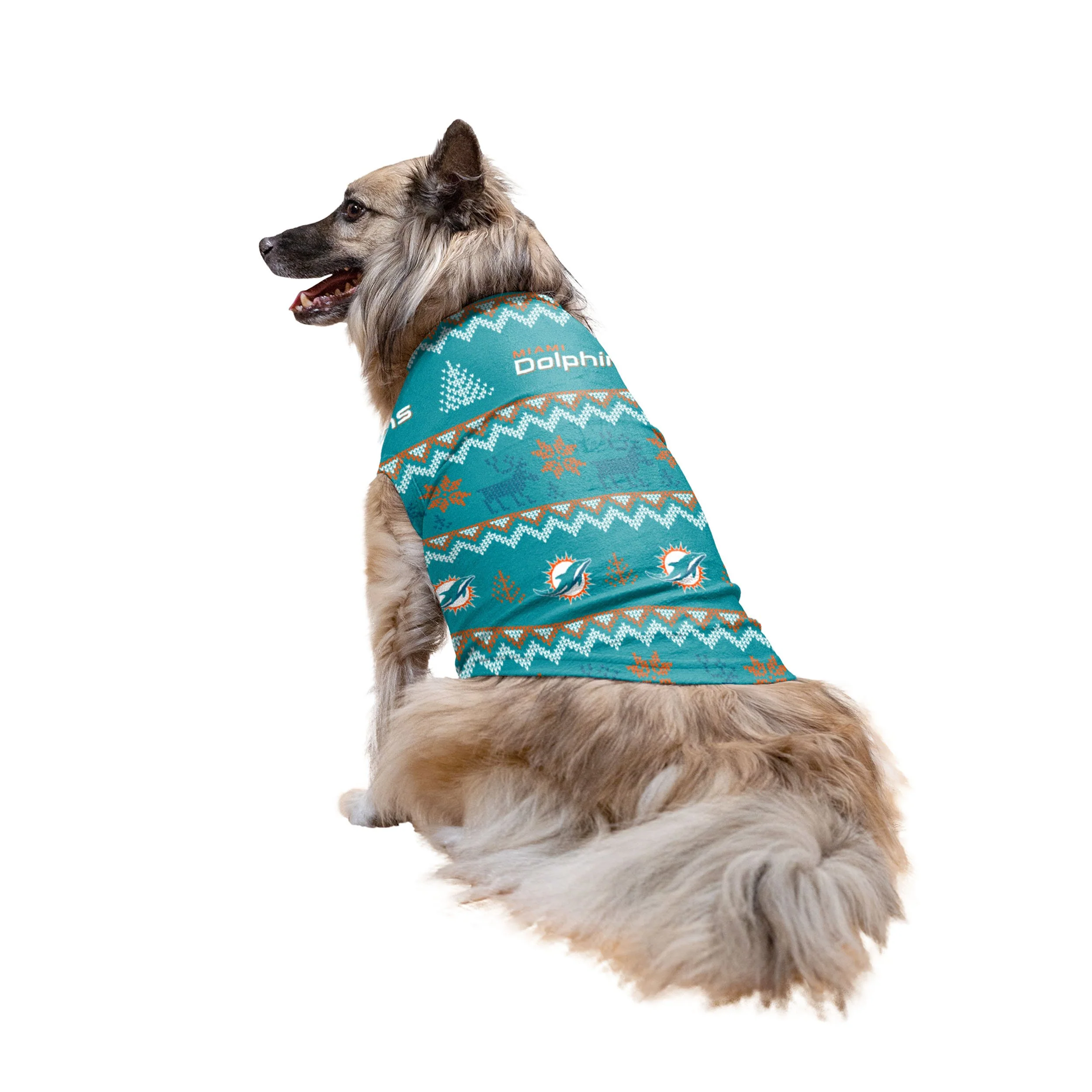 Miami Dolphins NFL Ugly Pattern Family Holiday Pajamas - Image 7