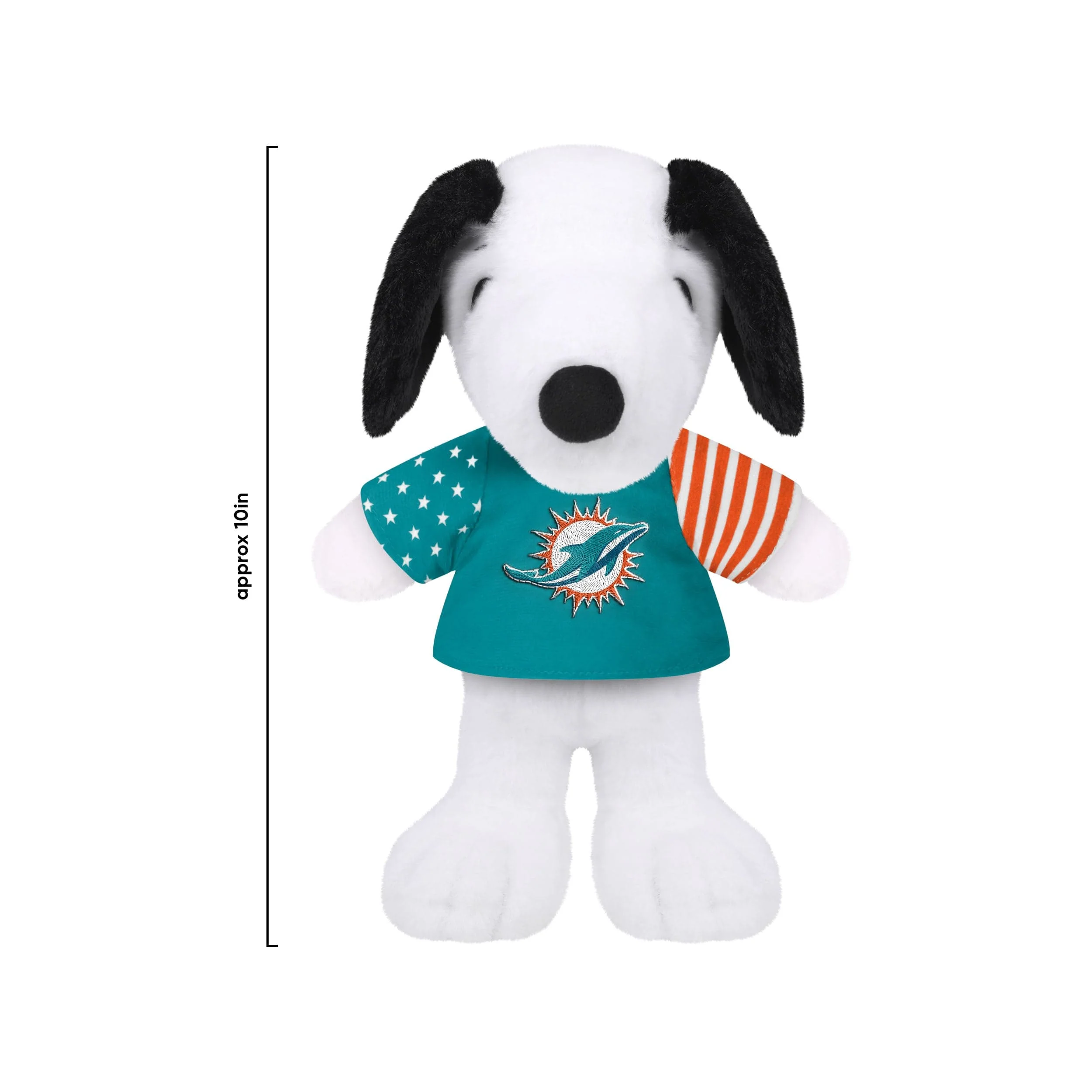 Miami Dolphins NFL USA Flag Snoopy Peanuts Team Jersey Plush - Image 3