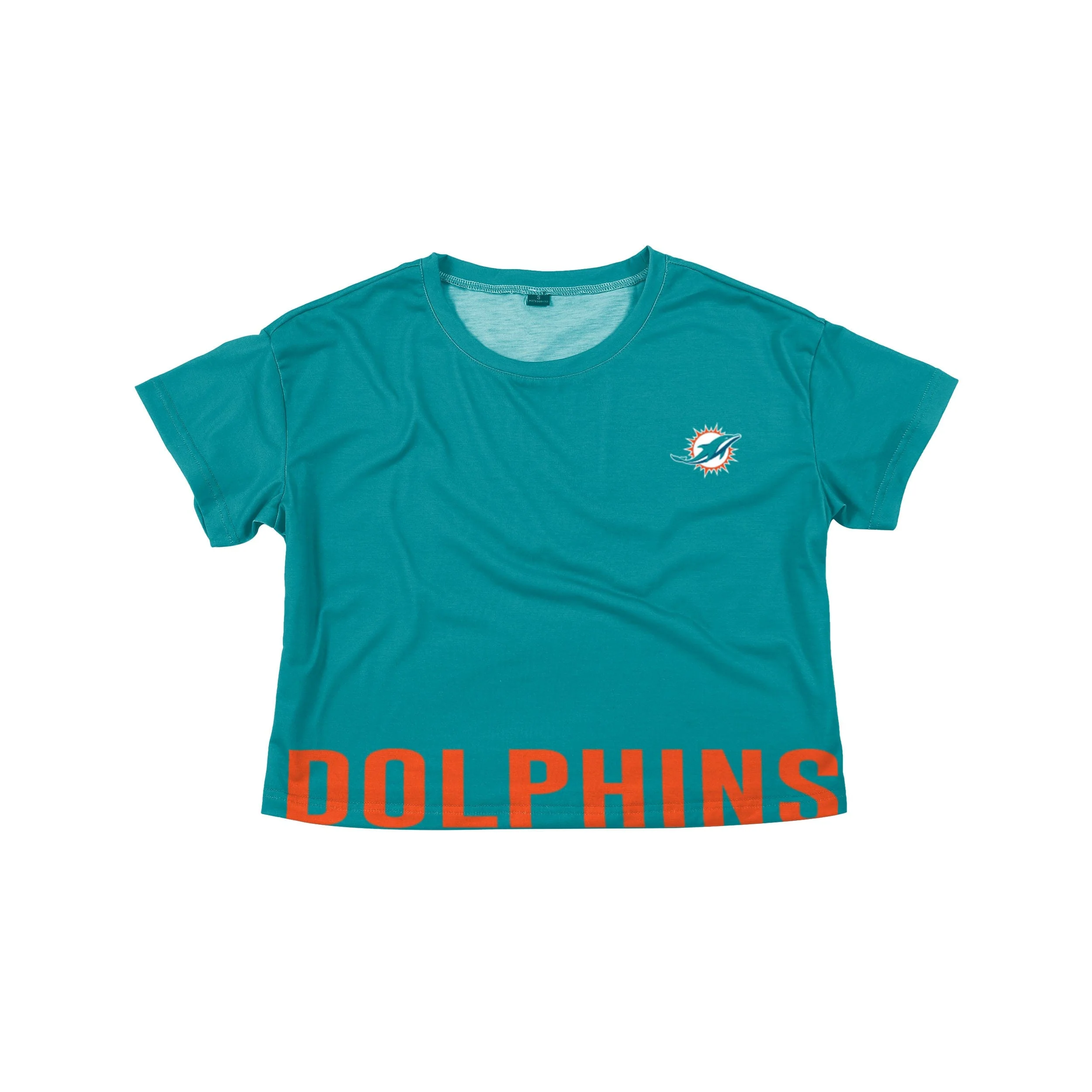 Miami Dolphins NFL Womens Bottom Line Crop Top - Image 3