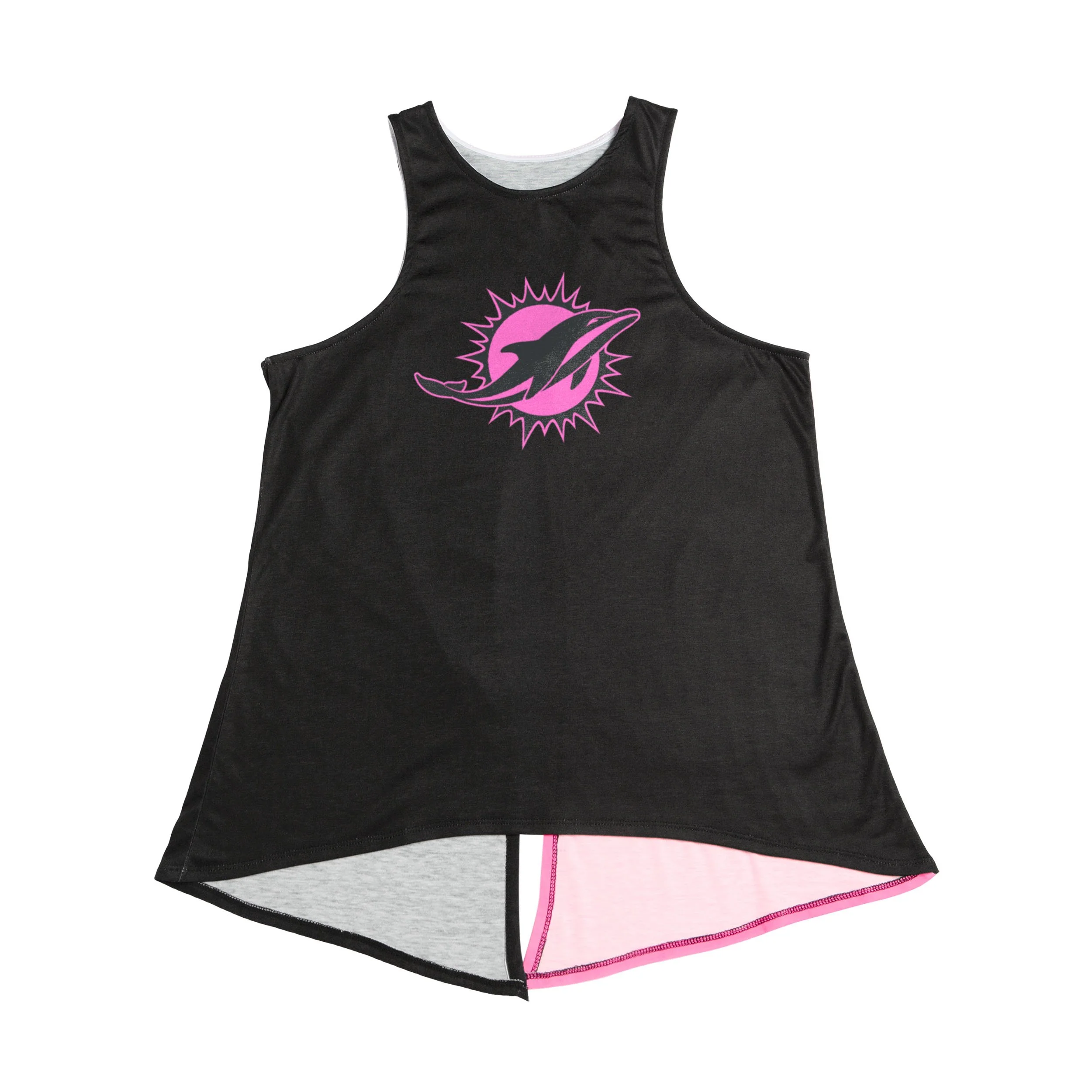 Miami Dolphins NFL Womens Highlights Tie-Breaker Sleeveless Top - Image 4