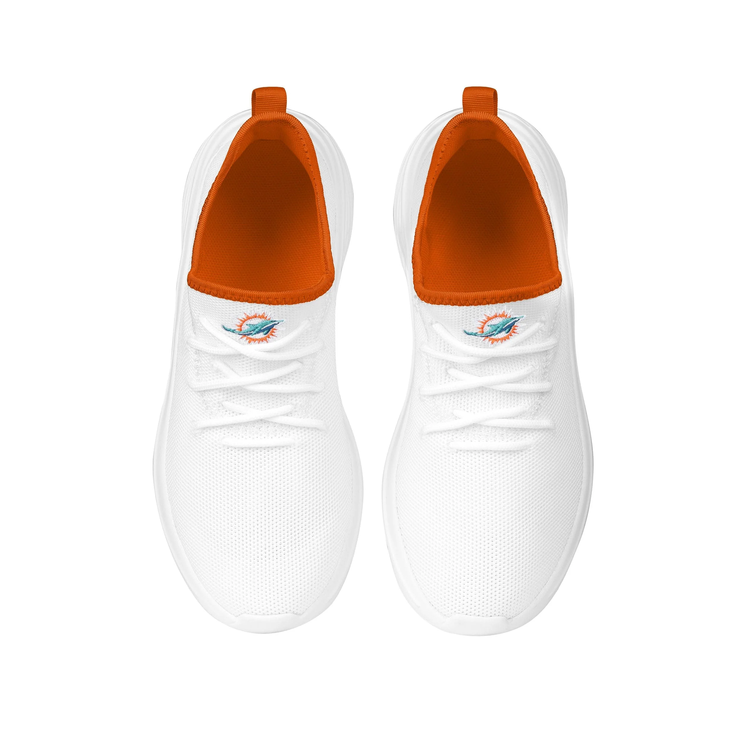 Miami Dolphins NFL Womens Midsole White Sneakers - Image 4